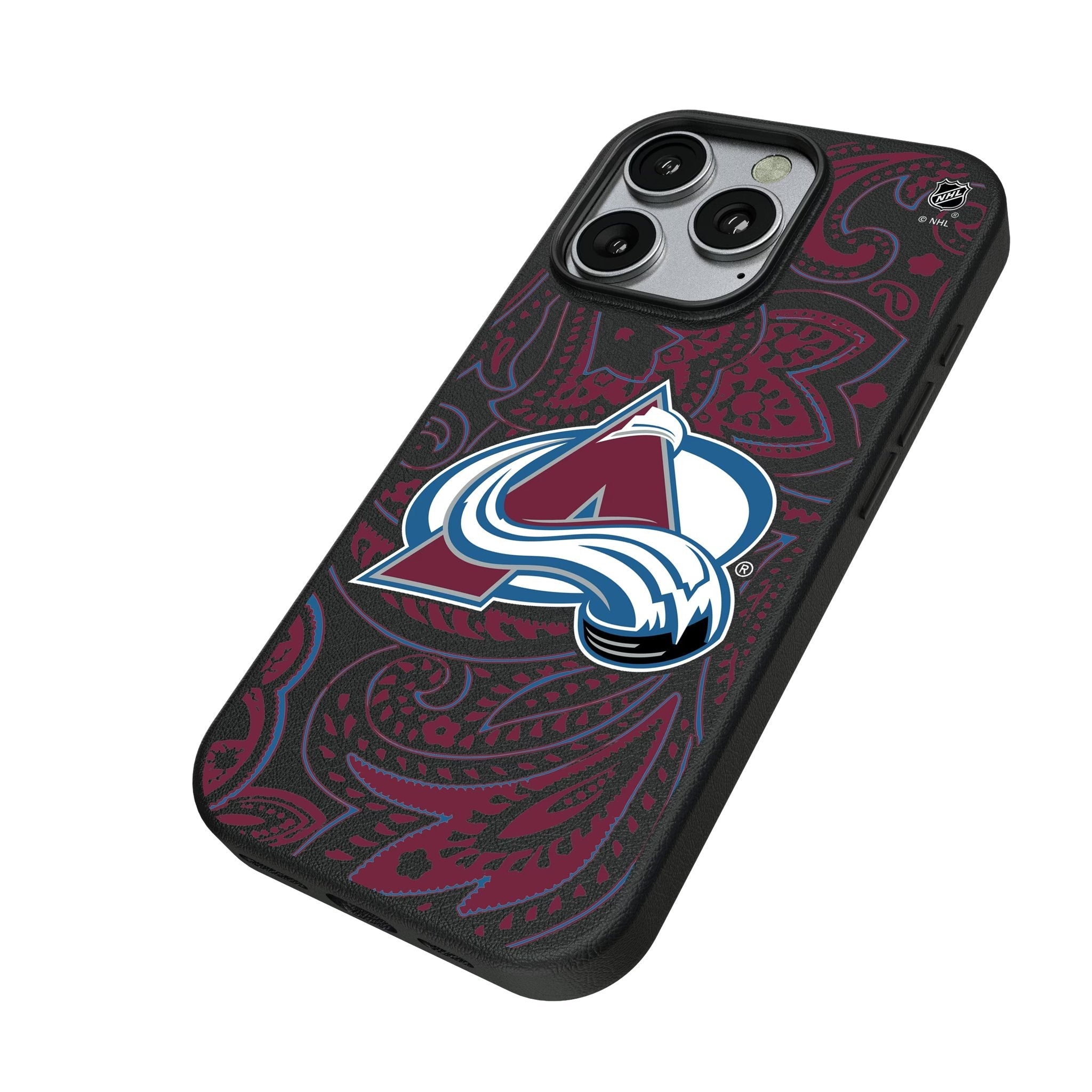 Colorado Avalanche Paisley MagSafe Compatible Phone Case for Apple iPhone