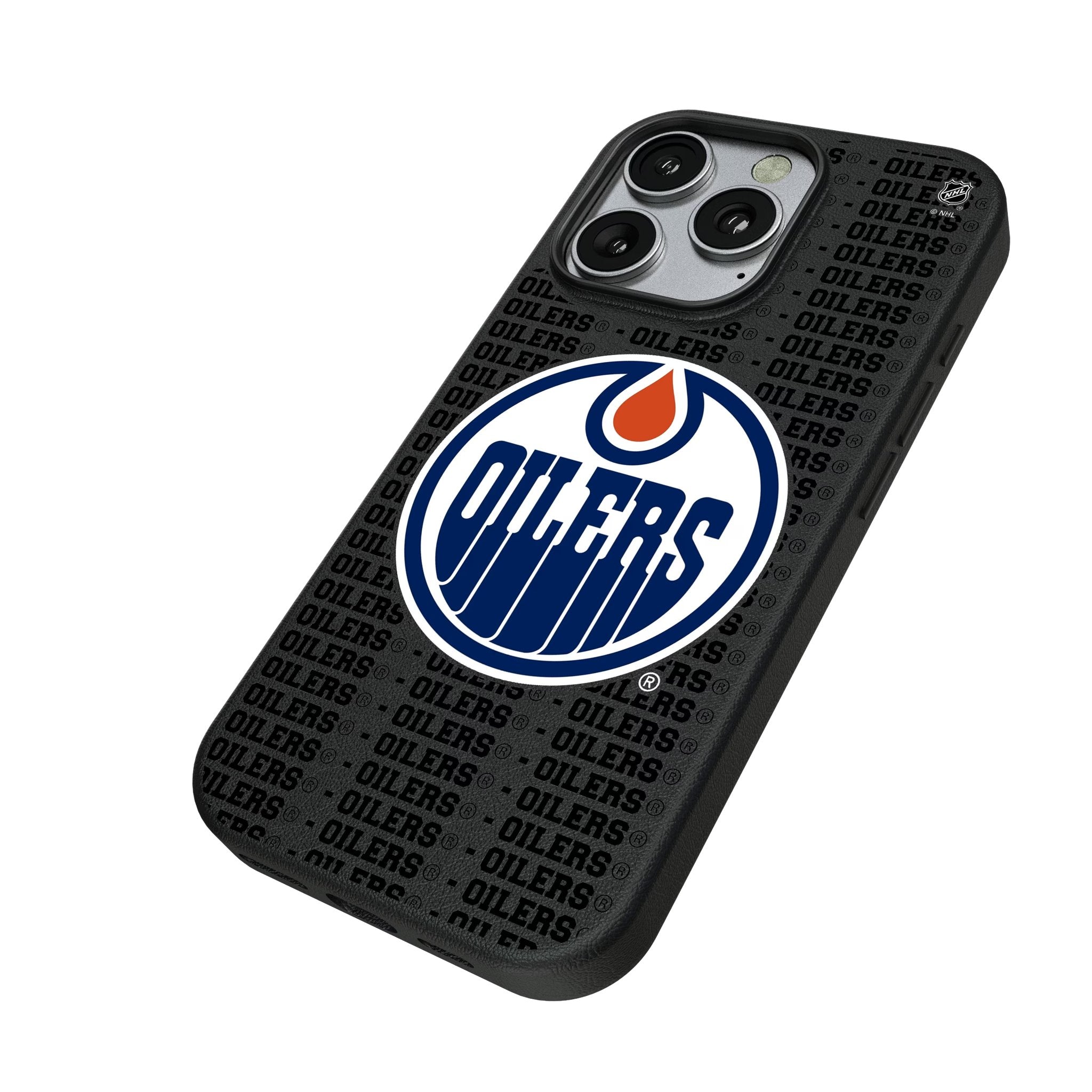 Edmonton Oilers Text Backdrop MagSafe Compatible Phone Case for Apple iPhone