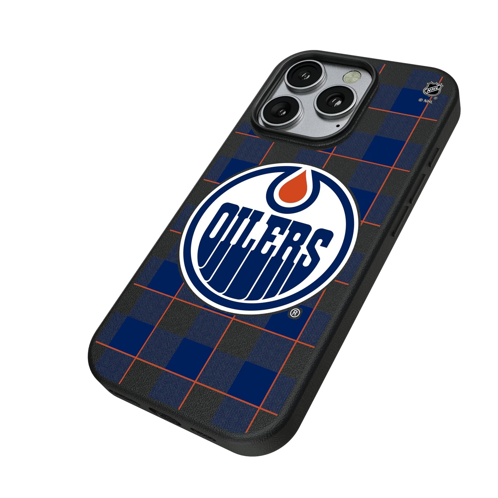 Edmonton Oilers Plaid MagSafe Compatible Phone Case for Apple iPhone