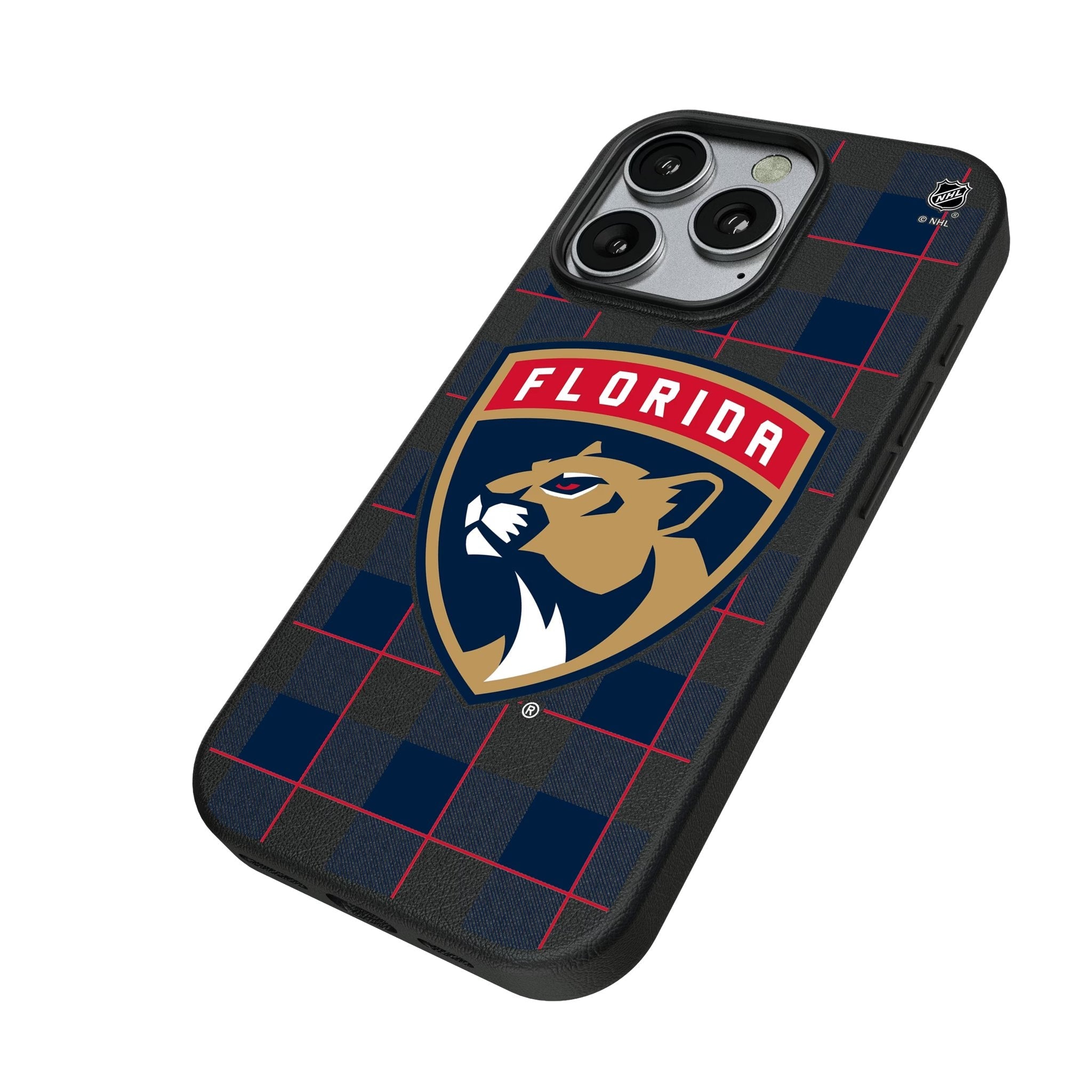Florida Panthers Plaid MagSafe Compatible Phone Case for Apple iPhone