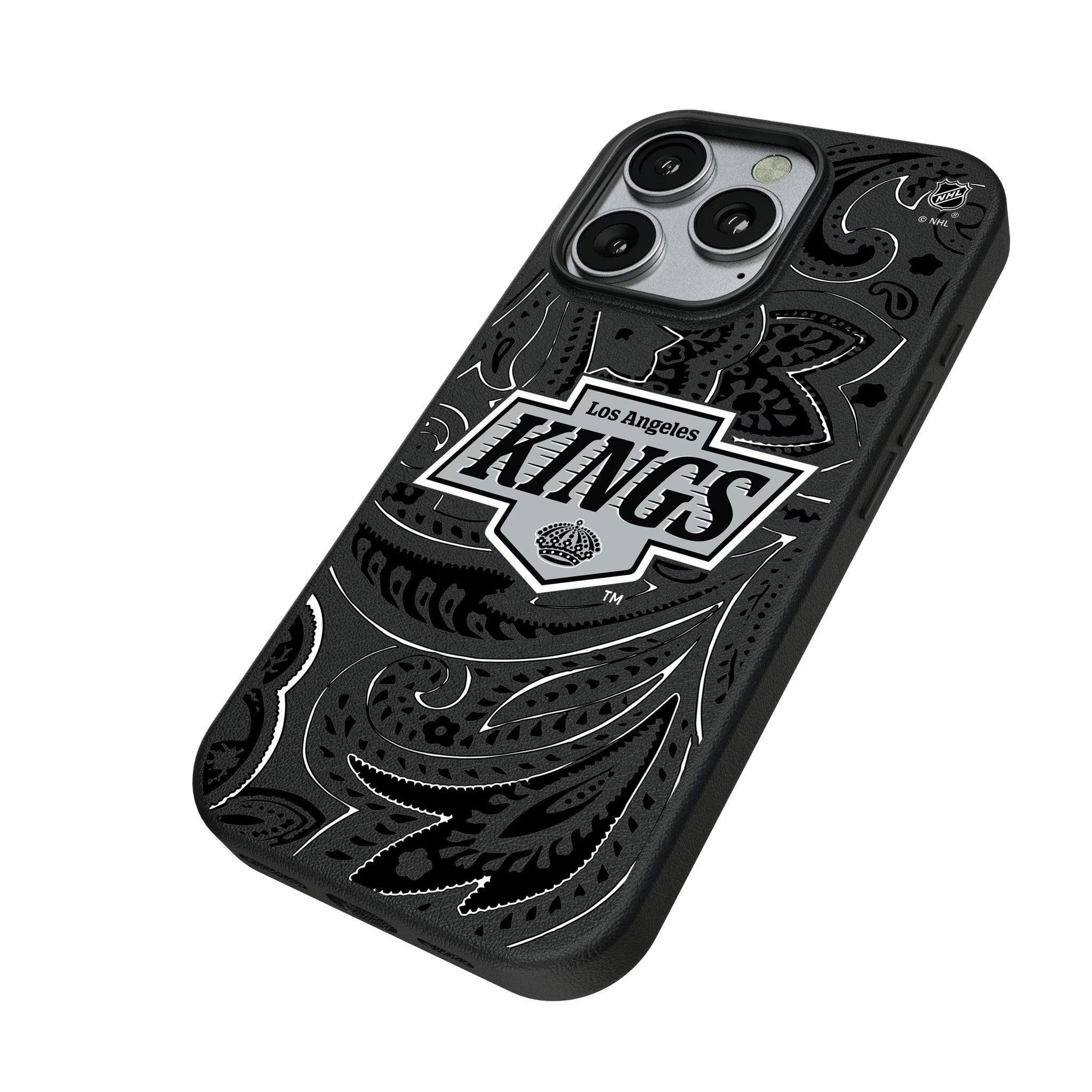 LA Kings Paisley MagSafe Compatible Phone Case for Apple iPhone