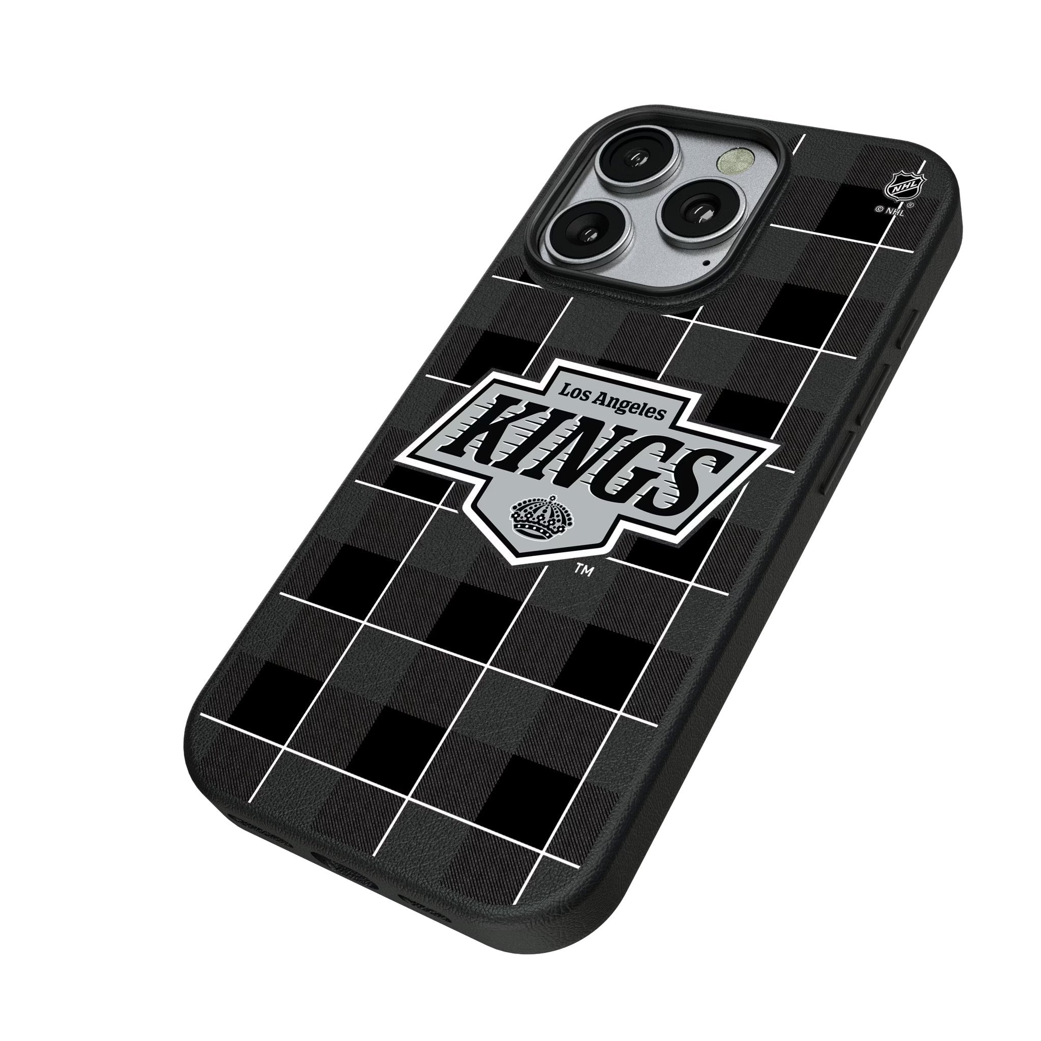 LA Kings Plaid MagSafe Compatible Phone Case for Apple iPhone