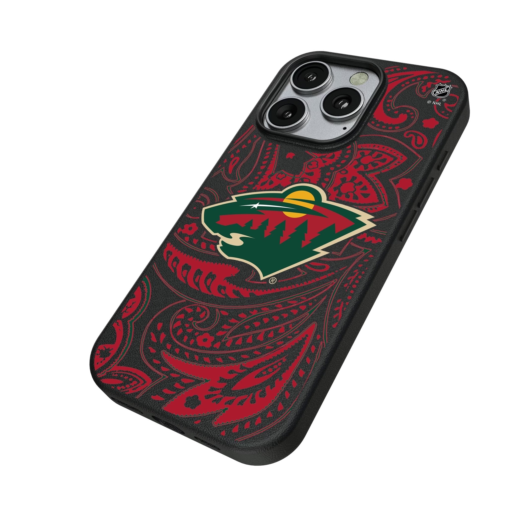 Minnesota Wild Paisley MagSafe Compatible Phone Case for Apple iPhone