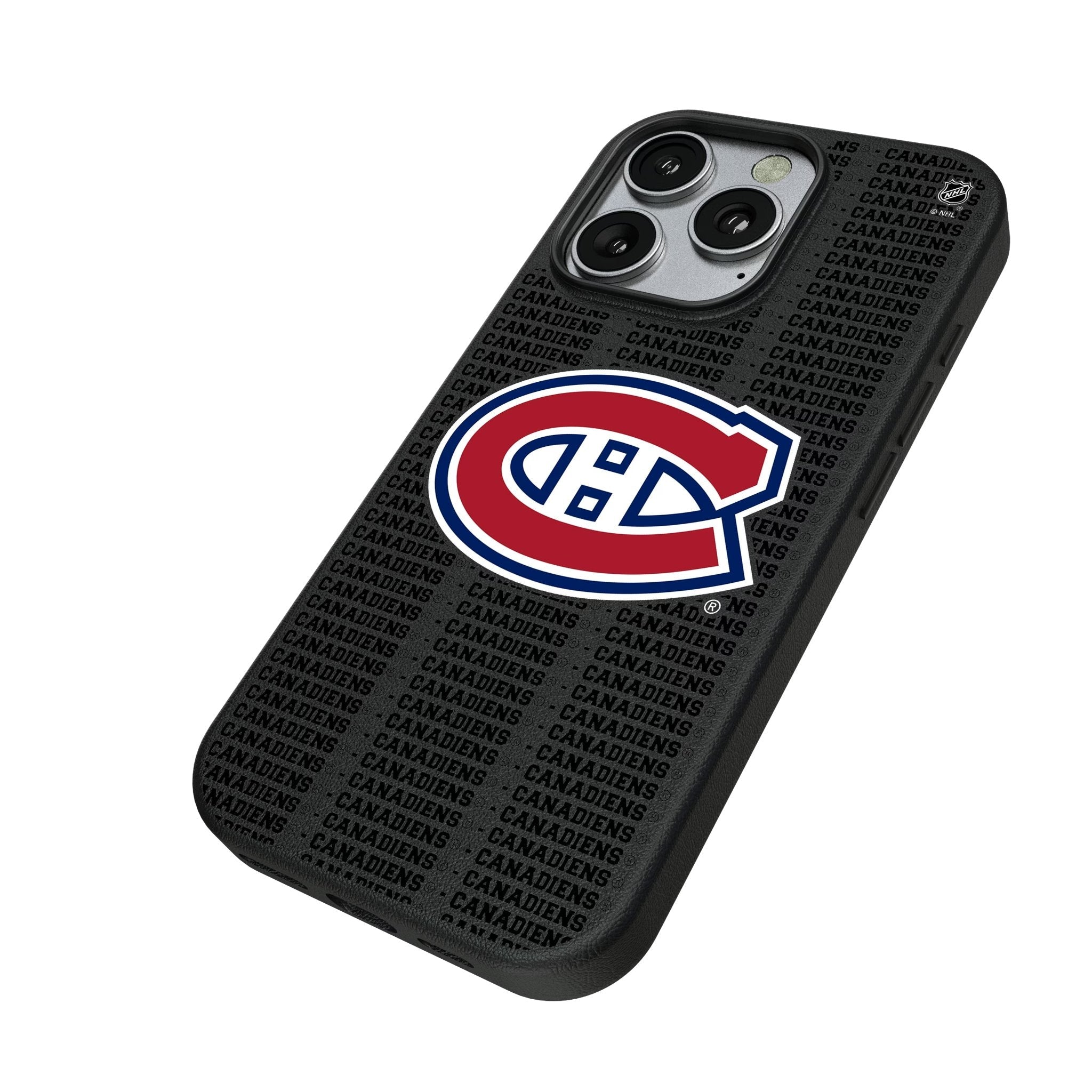 Montreal Canadiens Text Backdrop MagSafe Compatible Phone Case for Apple iPhone