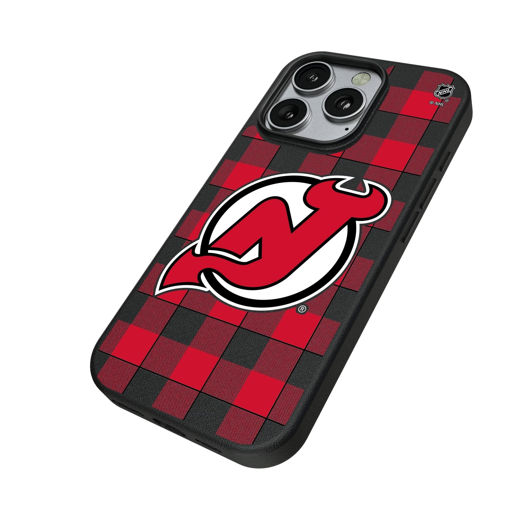 New Jersey Devils Plaid MagSafe Compatible Phone Case for Apple iPhone