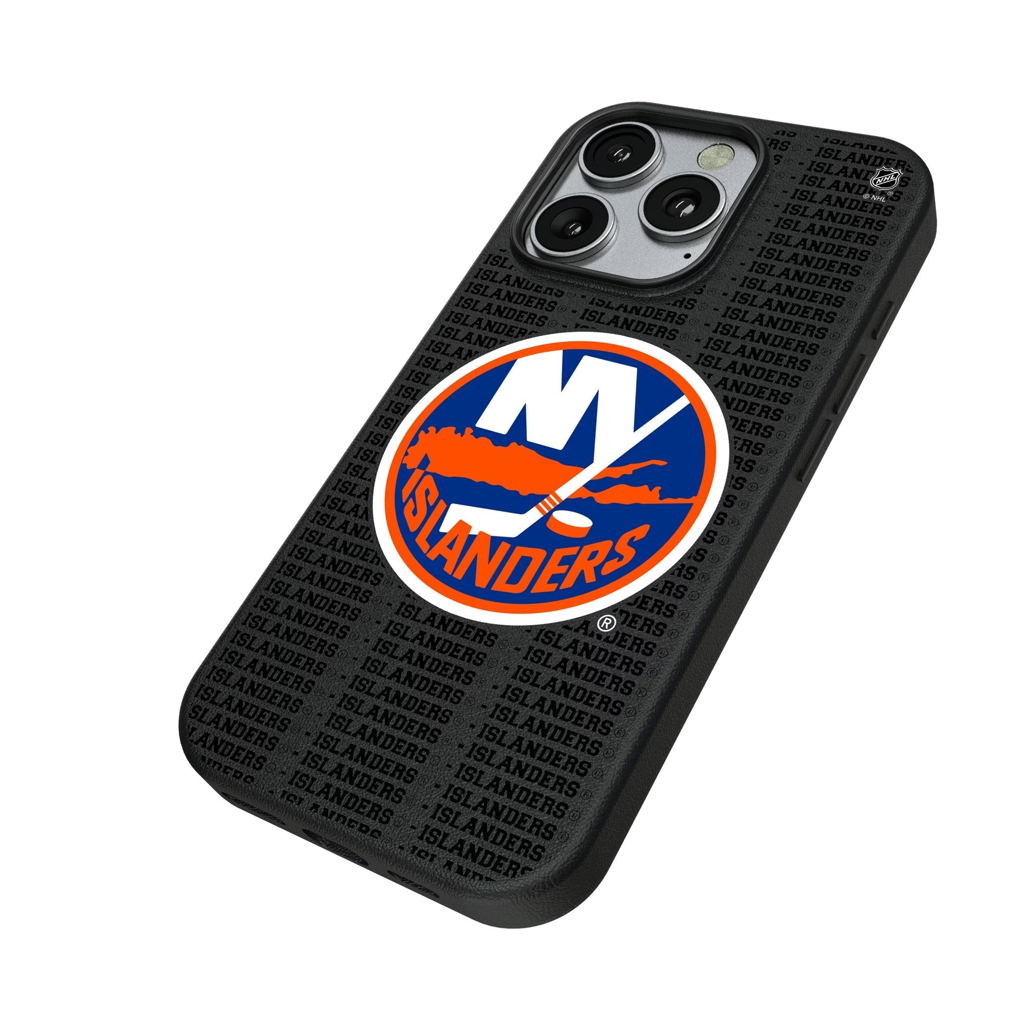 New York Islanders Text Backdrop MagSafe Compatible Phone Case for Apple iPhone