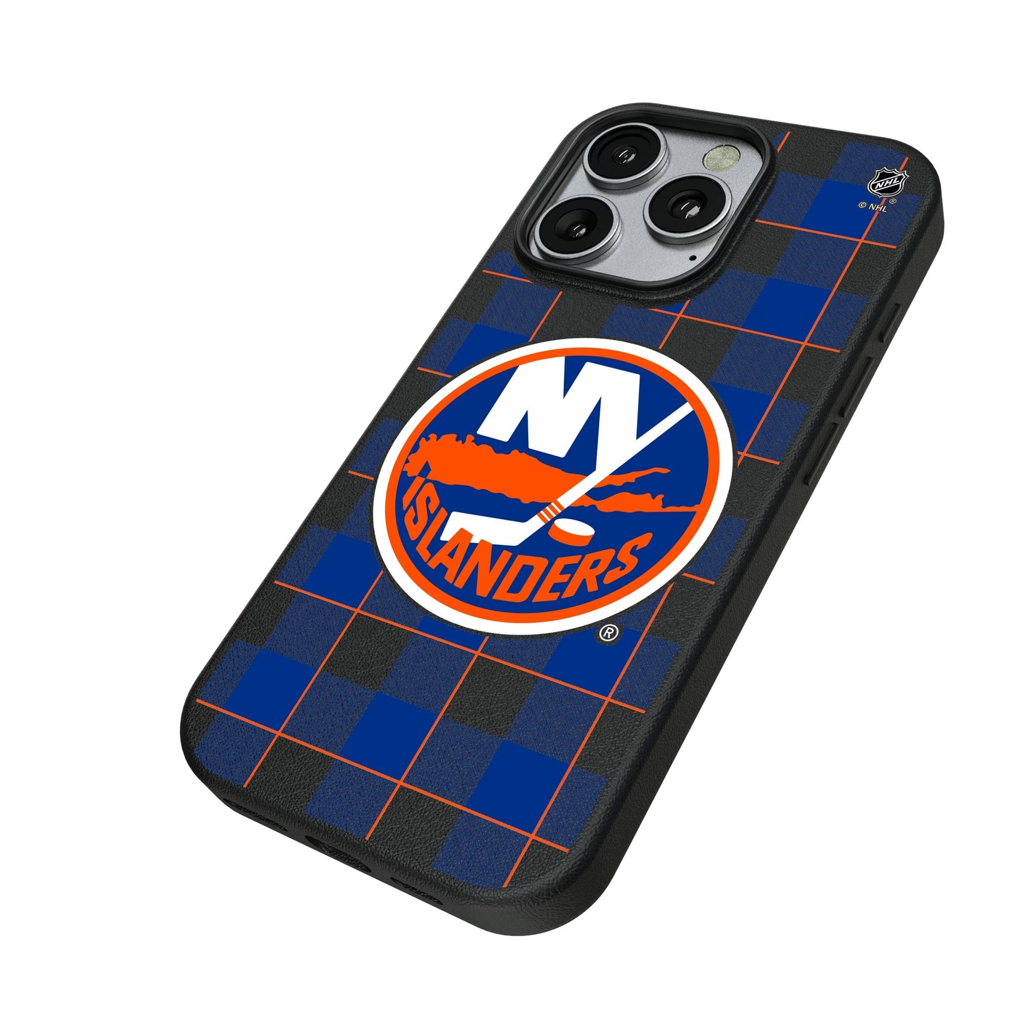 New York Islanders Plaid MagSafe Compatible Phone Case for Apple iPhone