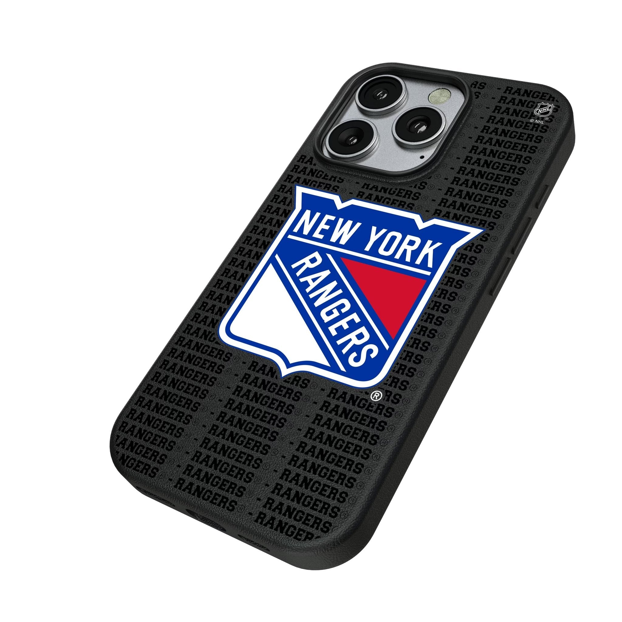 New York Rangers Text Backdrop MagSafe Compatible Phone Case for Apple iPhone
