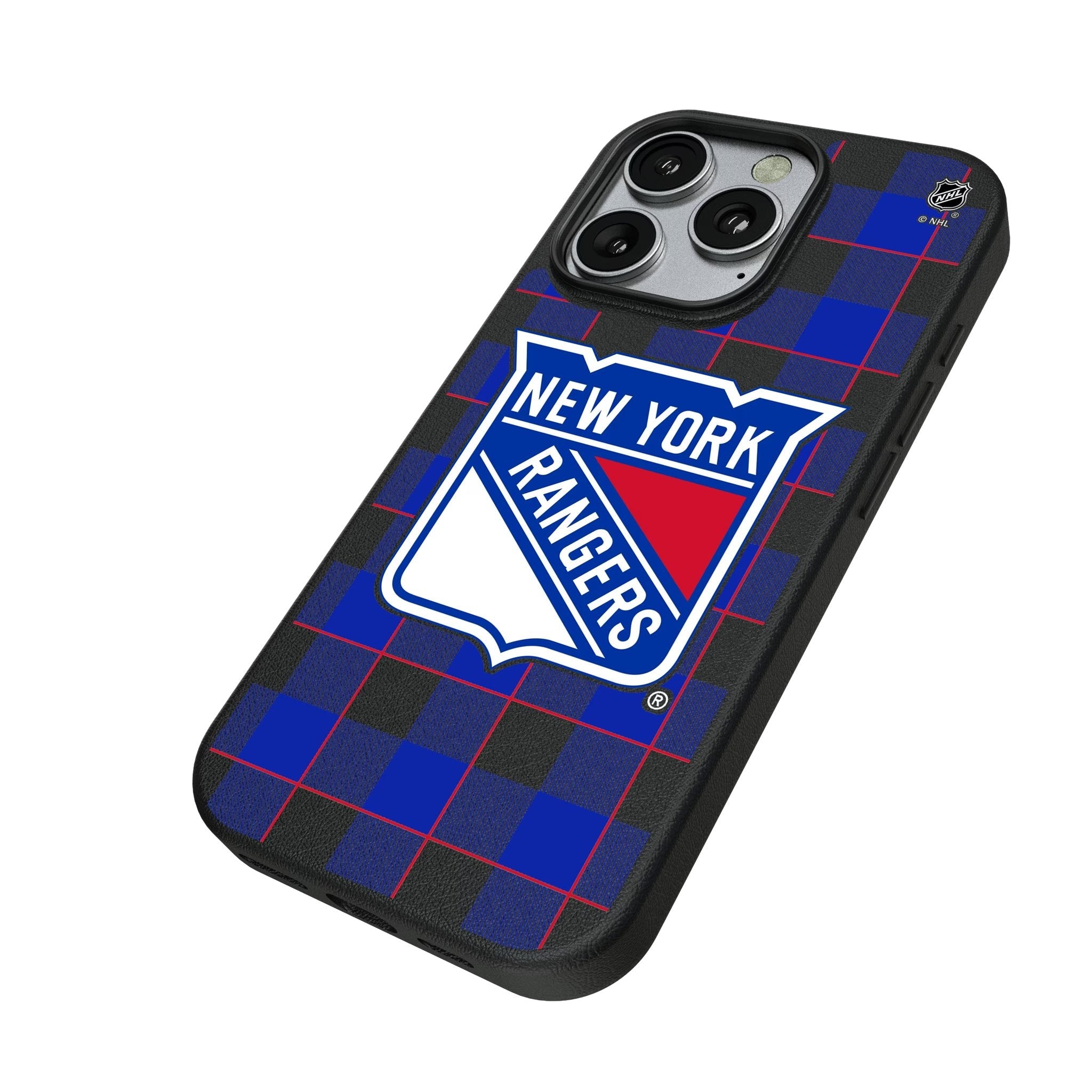 New York Rangers Plaid MagSafe Compatible Phone Case for Apple iPhone