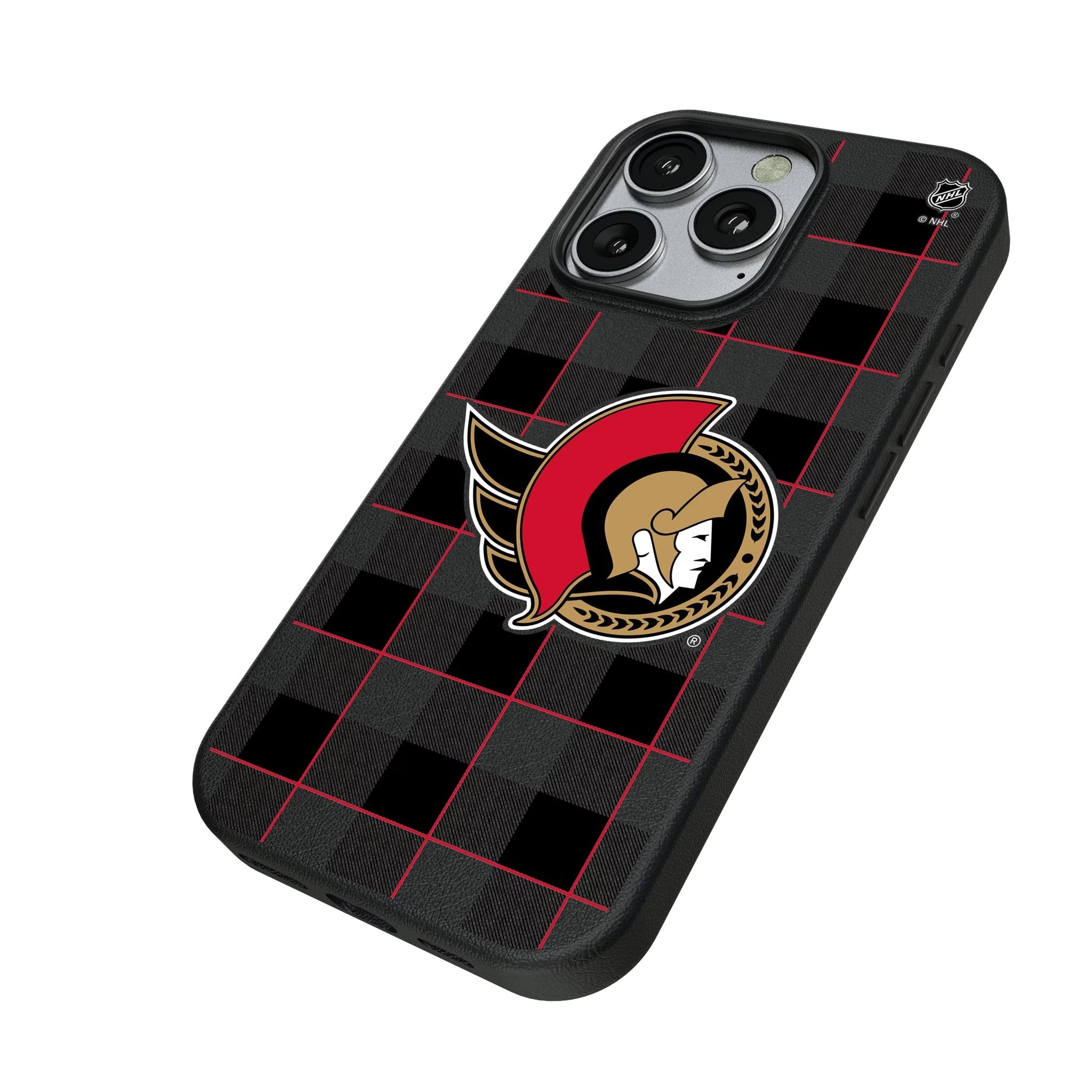 Ottawa Senators Plaid MagSafe Compatible Phone Case for Apple iPhone