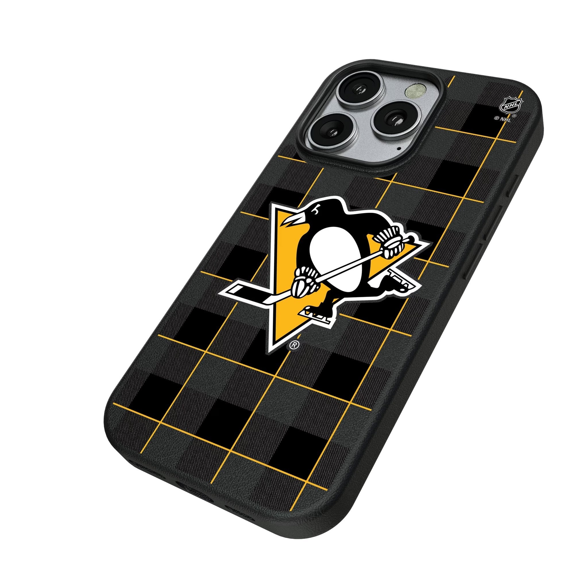 Pittsburgh Penguins Plaid MagSafe Compatible Phone Case for Apple iPhone