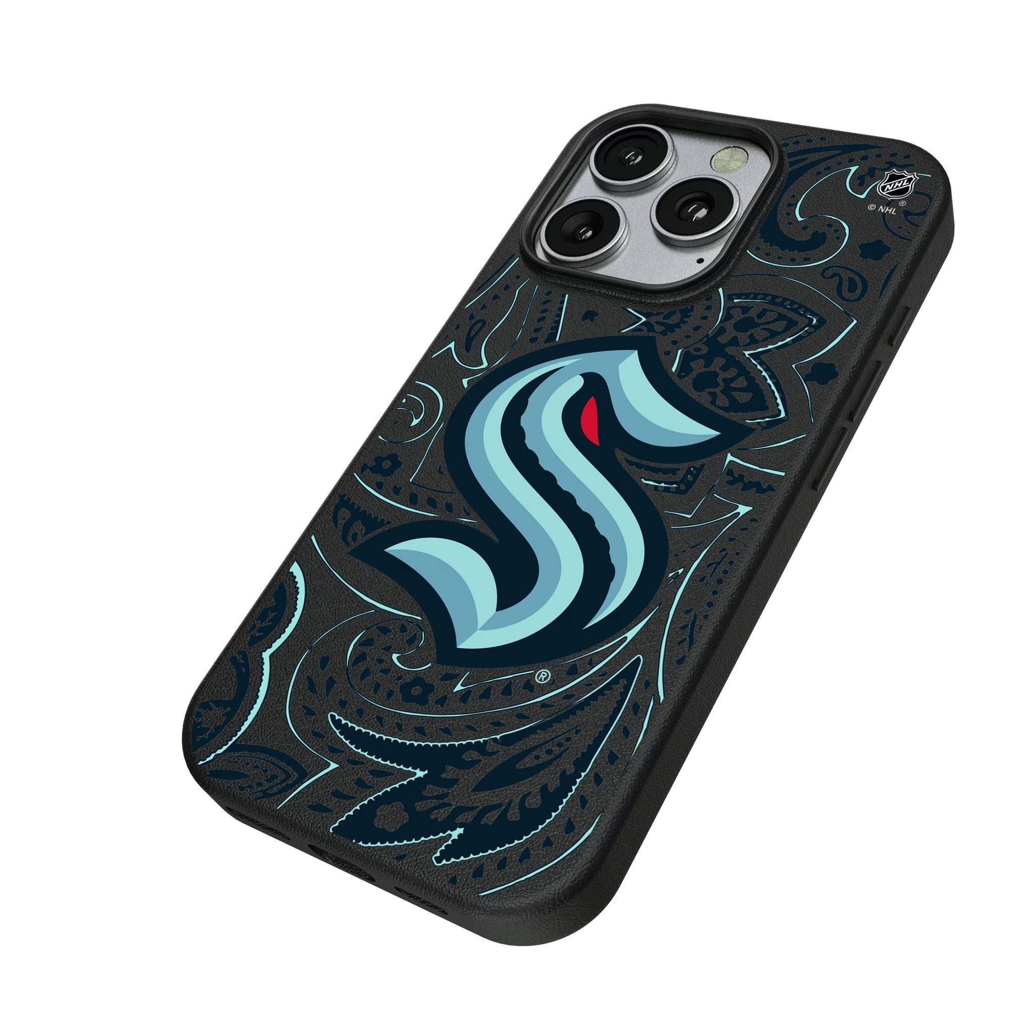 Seattle Kraken Paisley MagSafe Compatible Phone Case for Apple iPhone