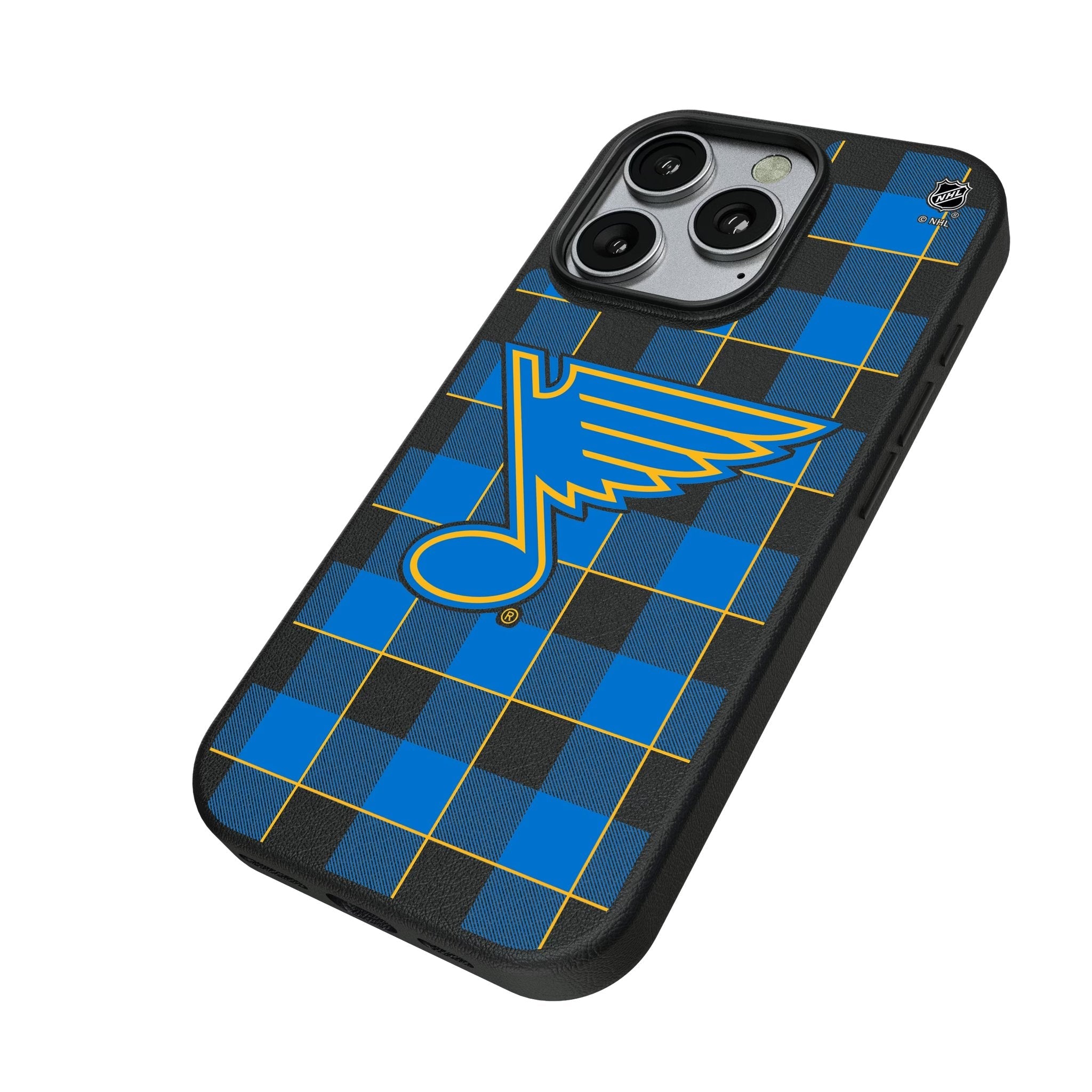 St. Louis Blues Plaid MagSafe Compatible Phone Case for Apple iPhone