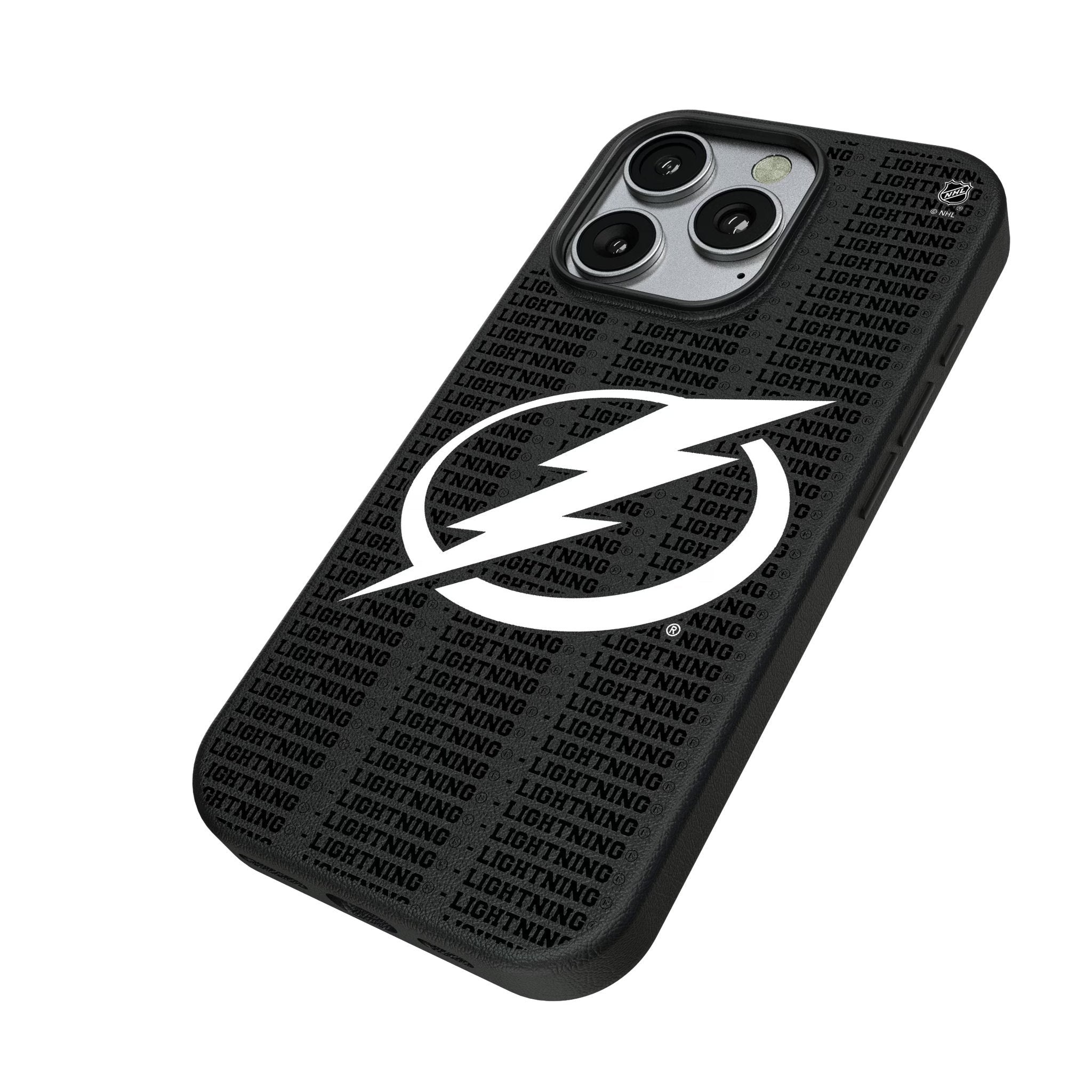 Tampa Bay Lightning Text Backdrop MagSafe Compatible Phone Case for Apple iPhone