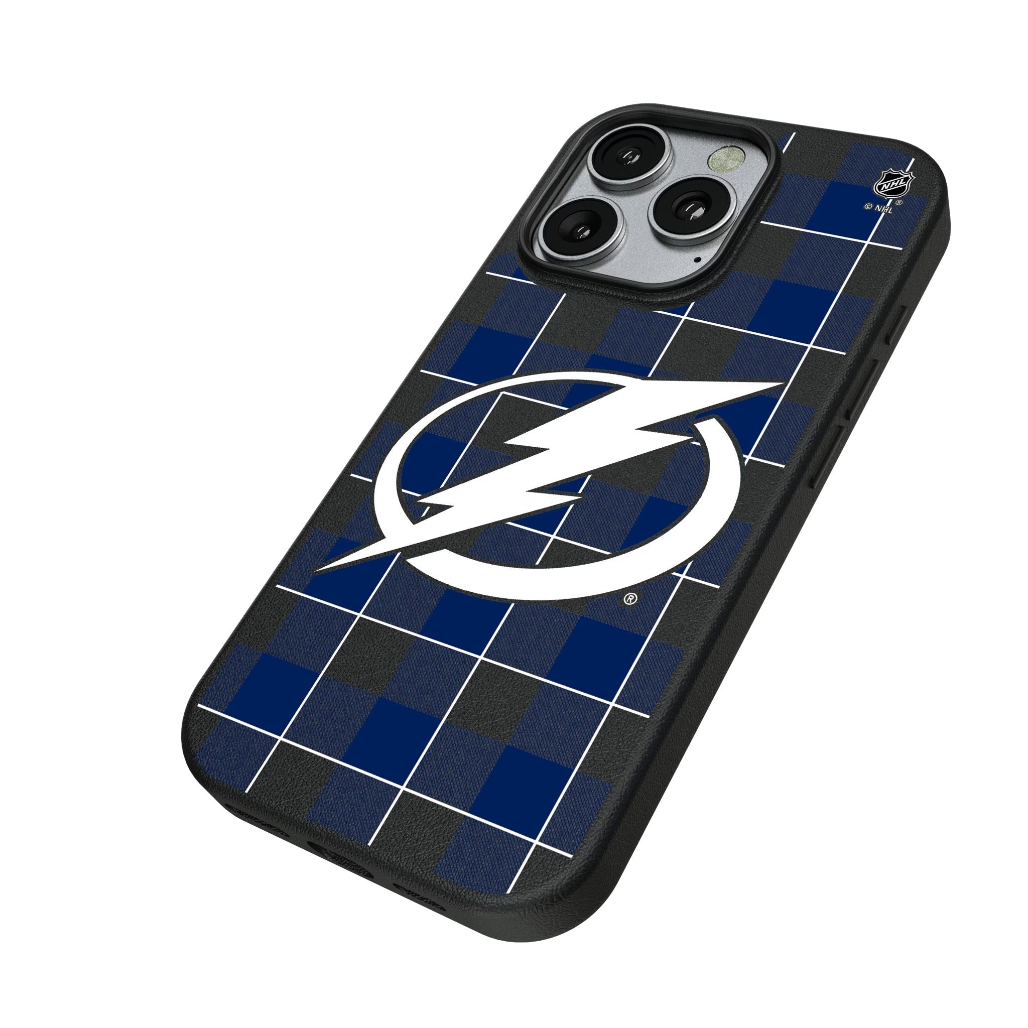 Tampa Bay Lightning Plaid MagSafe Compatible Phone Case for Apple iPhone