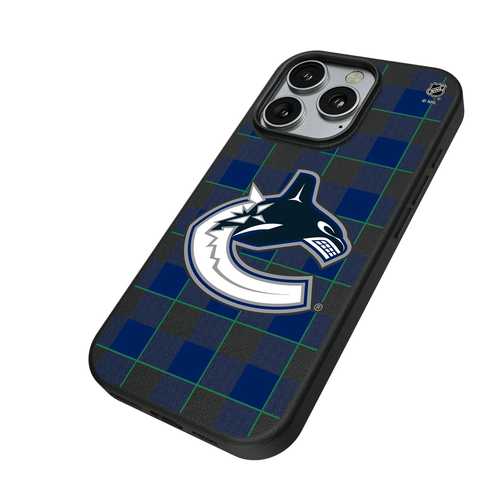 Vancouver Canucks Plaid MagSafe Compatible Phone Case for Apple iPhone