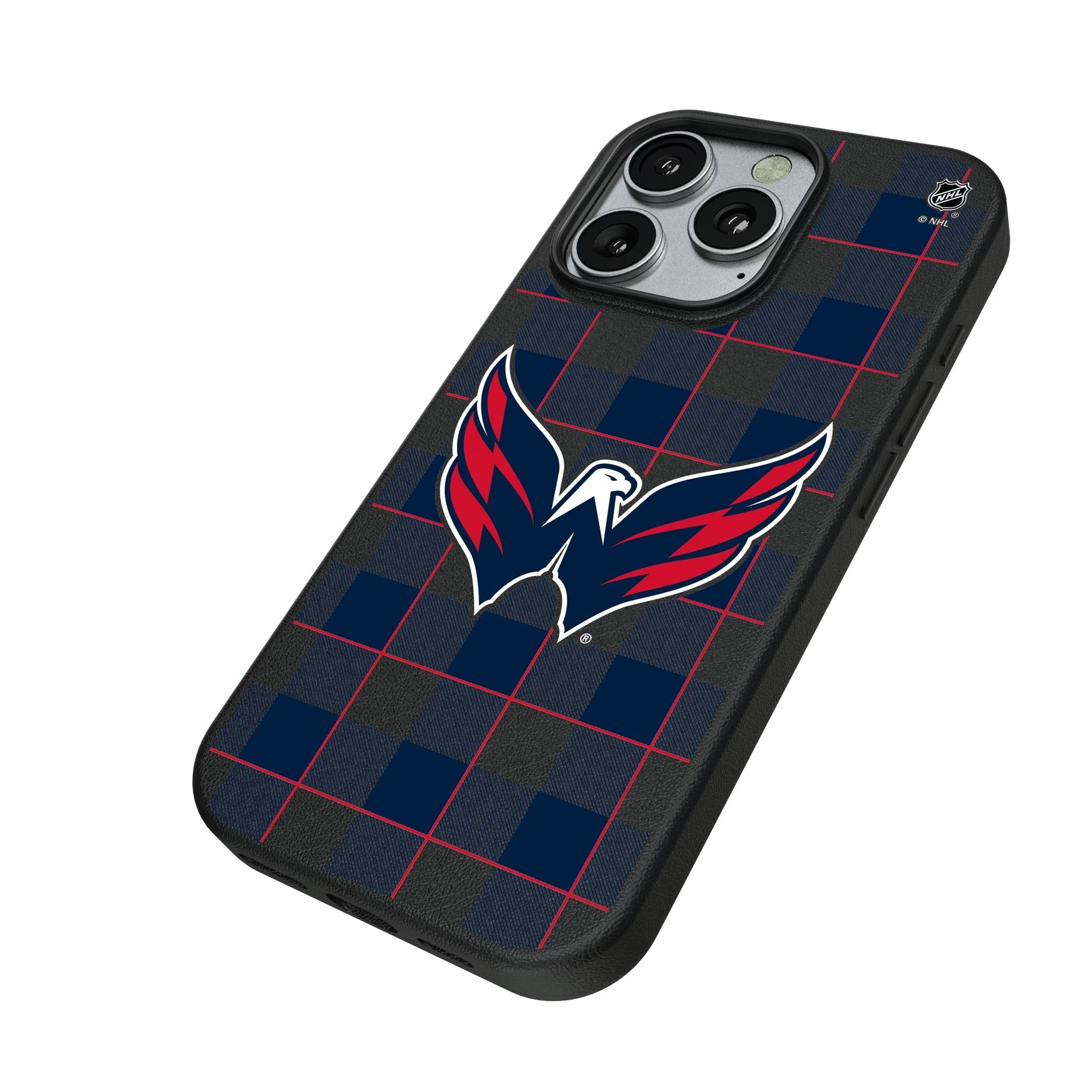 Washington Capitals Plaid MagSafe Compatible Phone Case for Apple iPhone