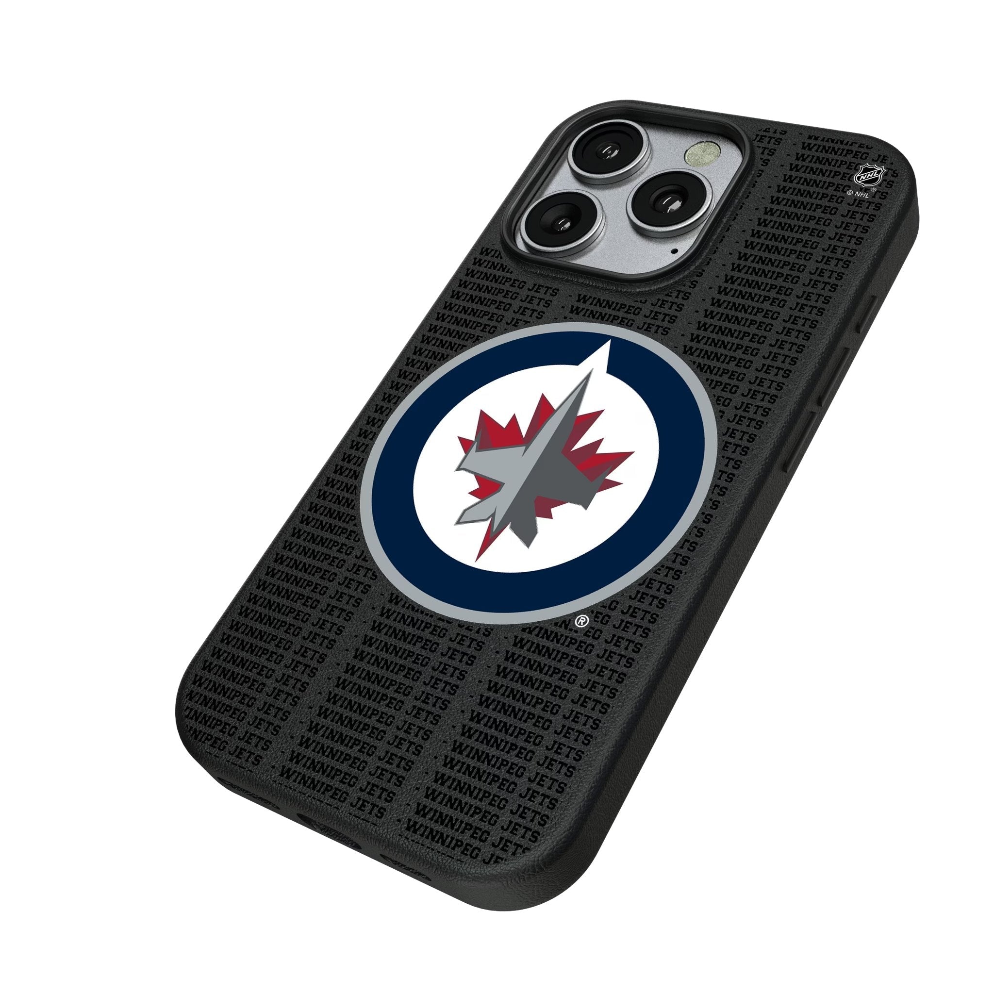 Winnipeg Jets Text Backdrop MagSafe Compatible Phone Case for Apple iPhone