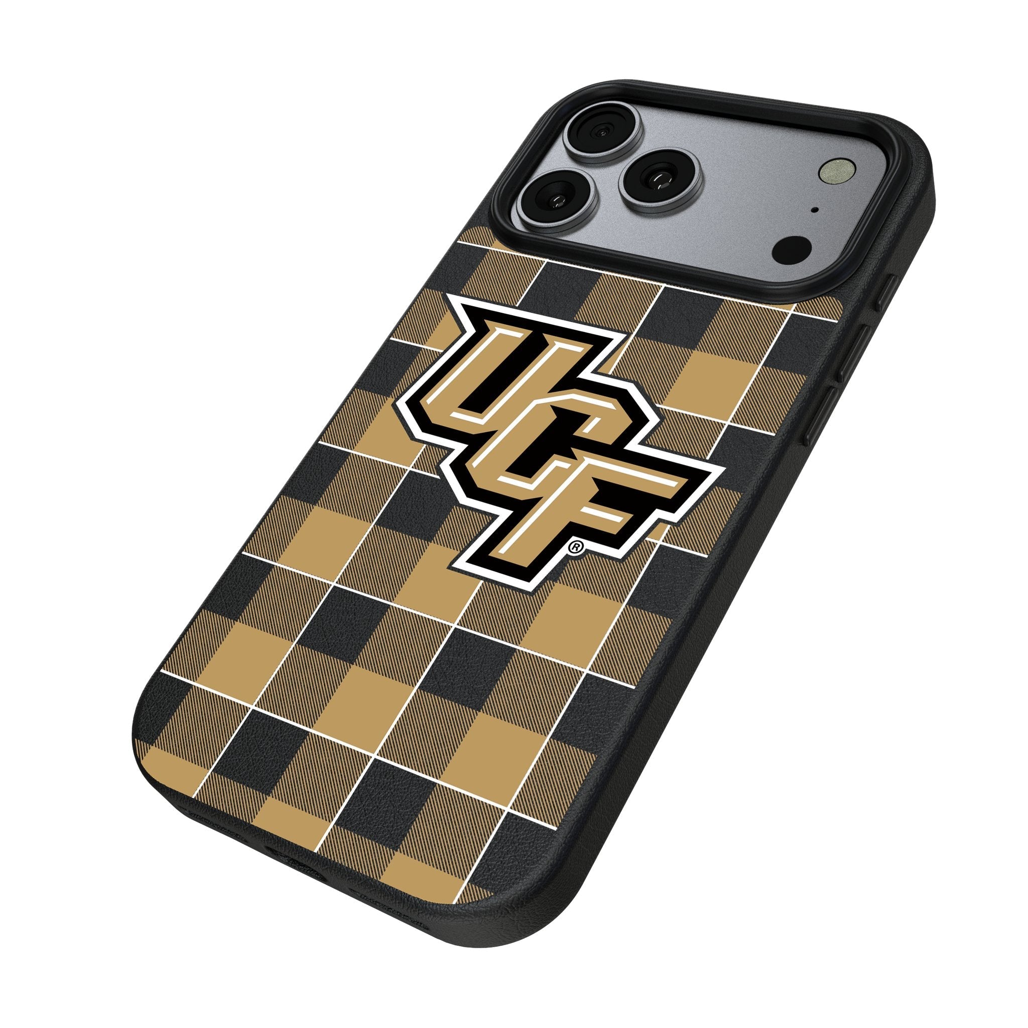 University of Central Florida Golden Knights Plaid MagSafe Compatible Phone Case for Apple iPhone 17 Series