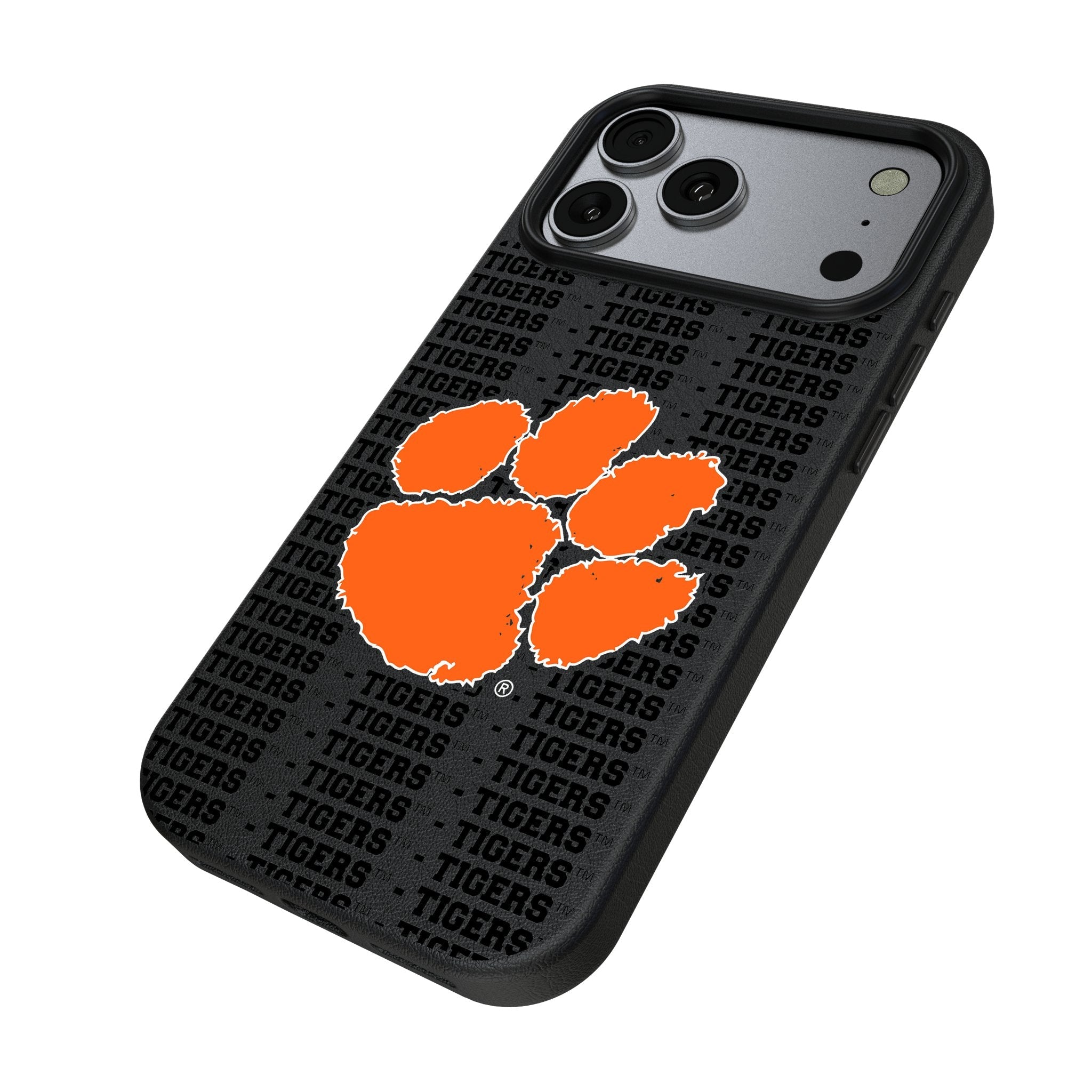 Clemson University Tigers Text Backdrop MagSafe Compatible Phone Case for Apple iPhone 17 Series