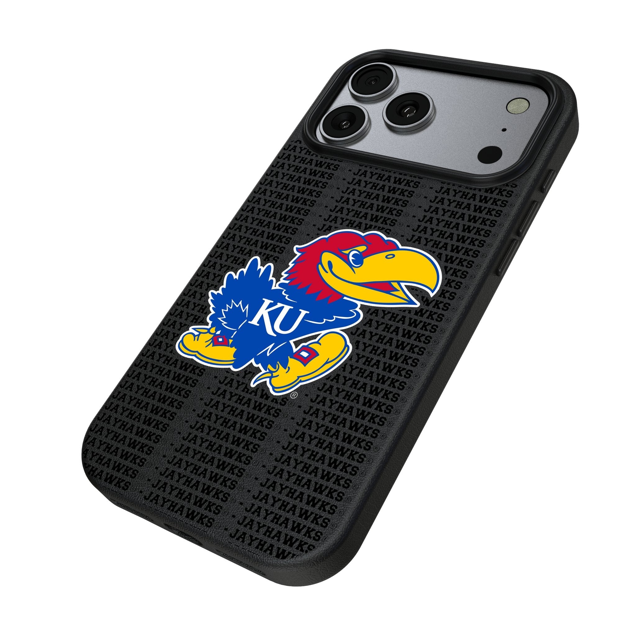 University of Kansas Jayhawks Text Backdrop MagSafe Compatible Phone Case for Apple iPhone 17 Series