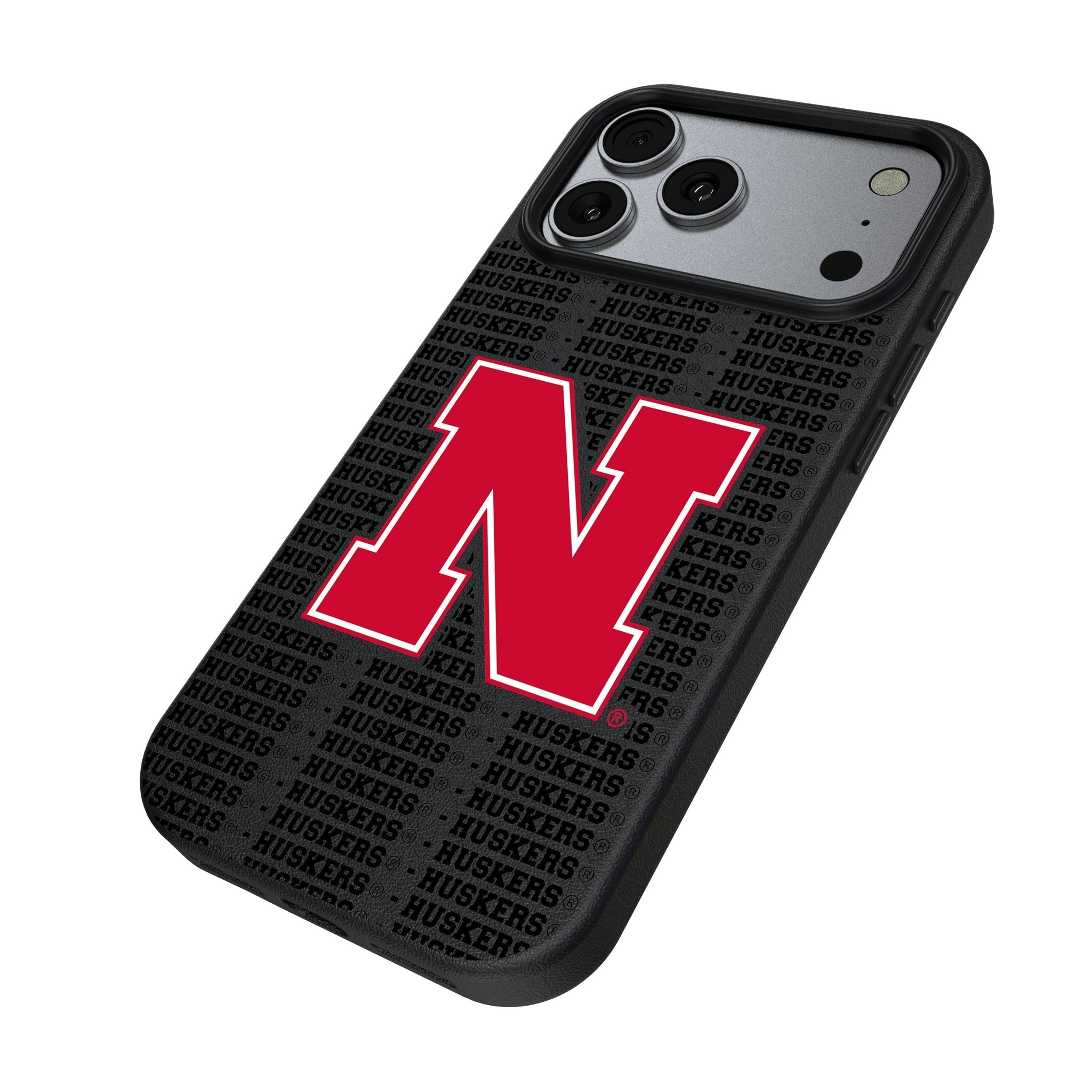 University of Nebraska Huskers Block N Text Backdrop MagSafe Compatible Phone Case for Apple iPhone 17 Series 2