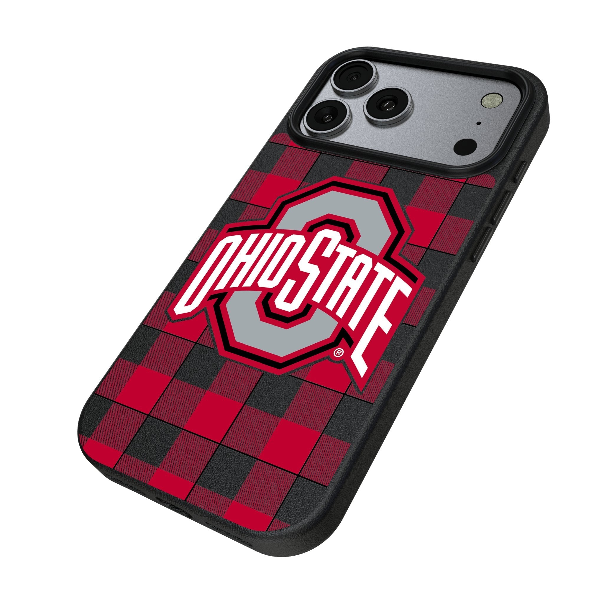 Ohio State University Buckeyes Plaid MagSafe Compatible Phone Case for Apple iPhone 17 Series