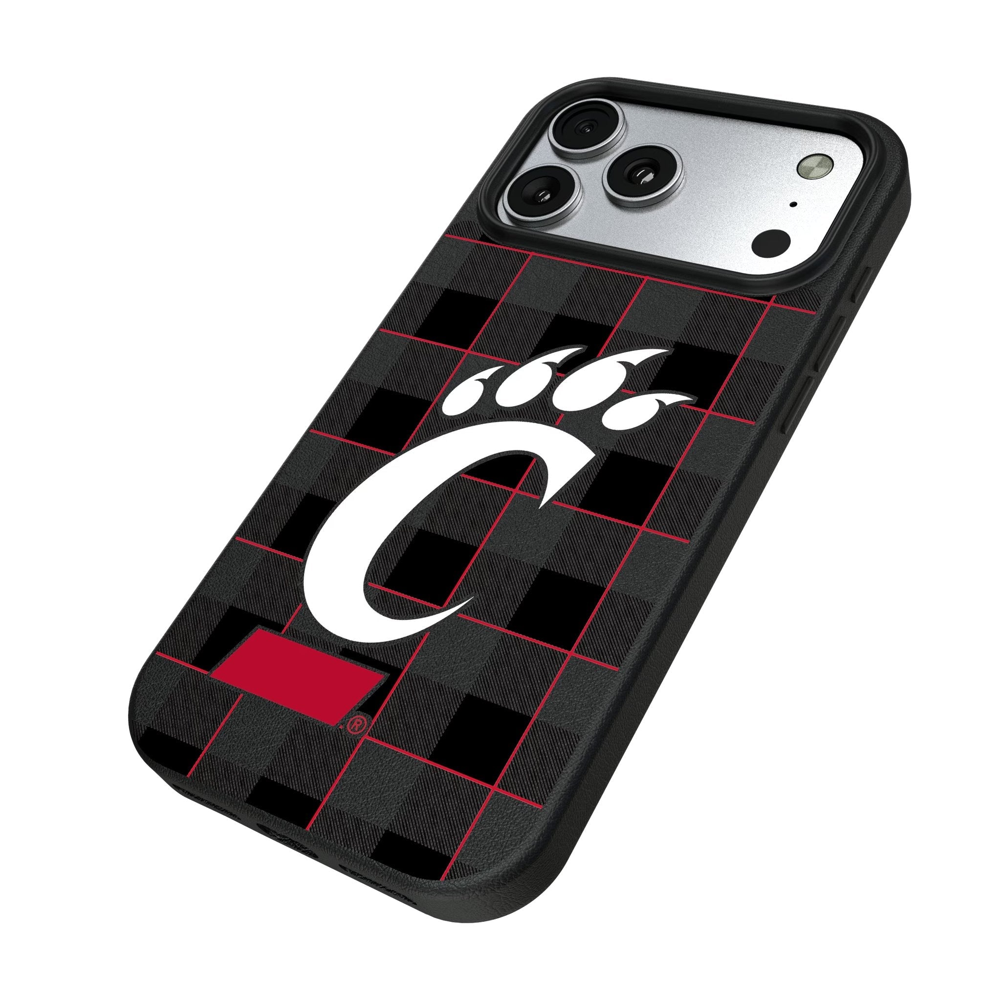 University of Cincinnati Bearcats Plaid MagSafe Compatible Phone Case for Apple iPhone 17 Series 3