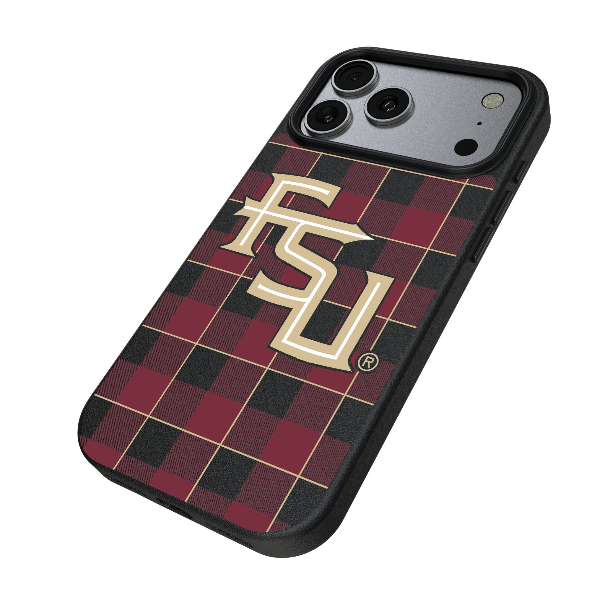 Florida State University Seminoles Athletic Wordmark Plaid MagSafe Compatible Phone Case for Apple iPhone 17 Series