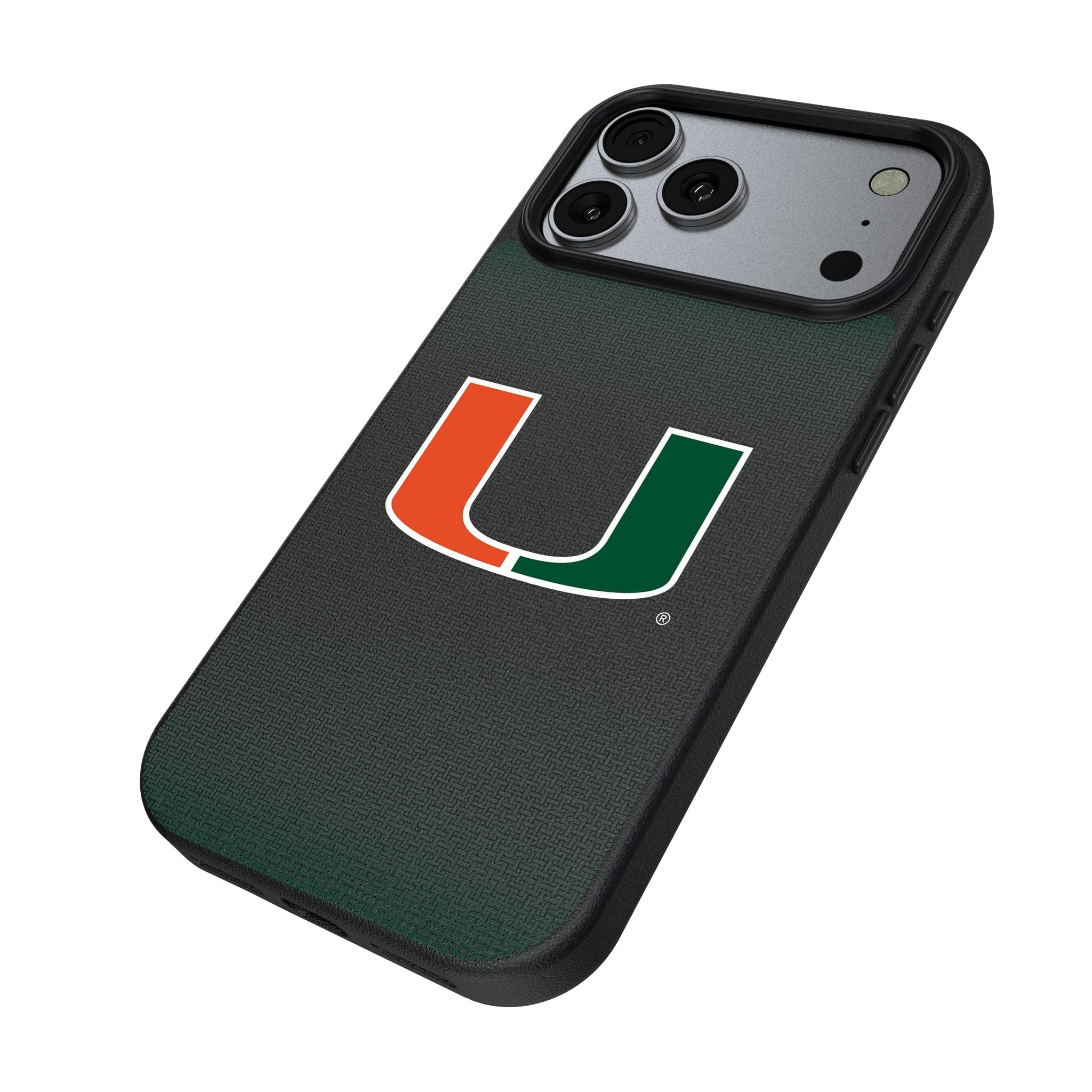 University of Miami Hurricanes Linen MagSafe Compatible Phone Case for Apple iPhone 17 Series 2