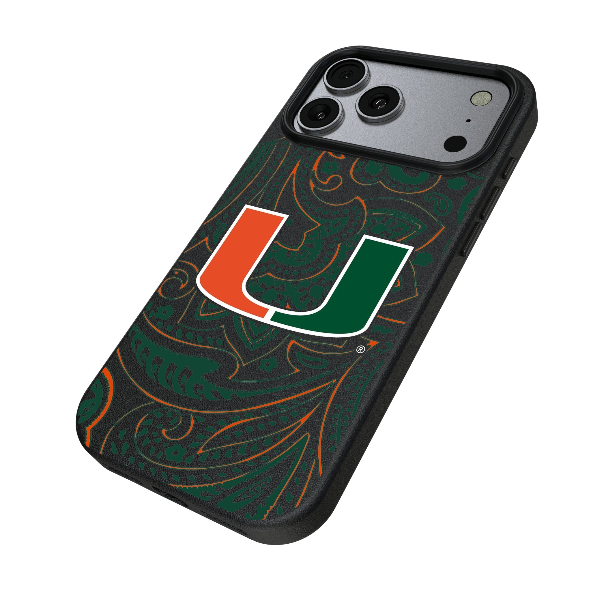 University of Miami Hurricanes Paisley MagSafe Compatible Phone Case for Apple iPhone 17 Series 2