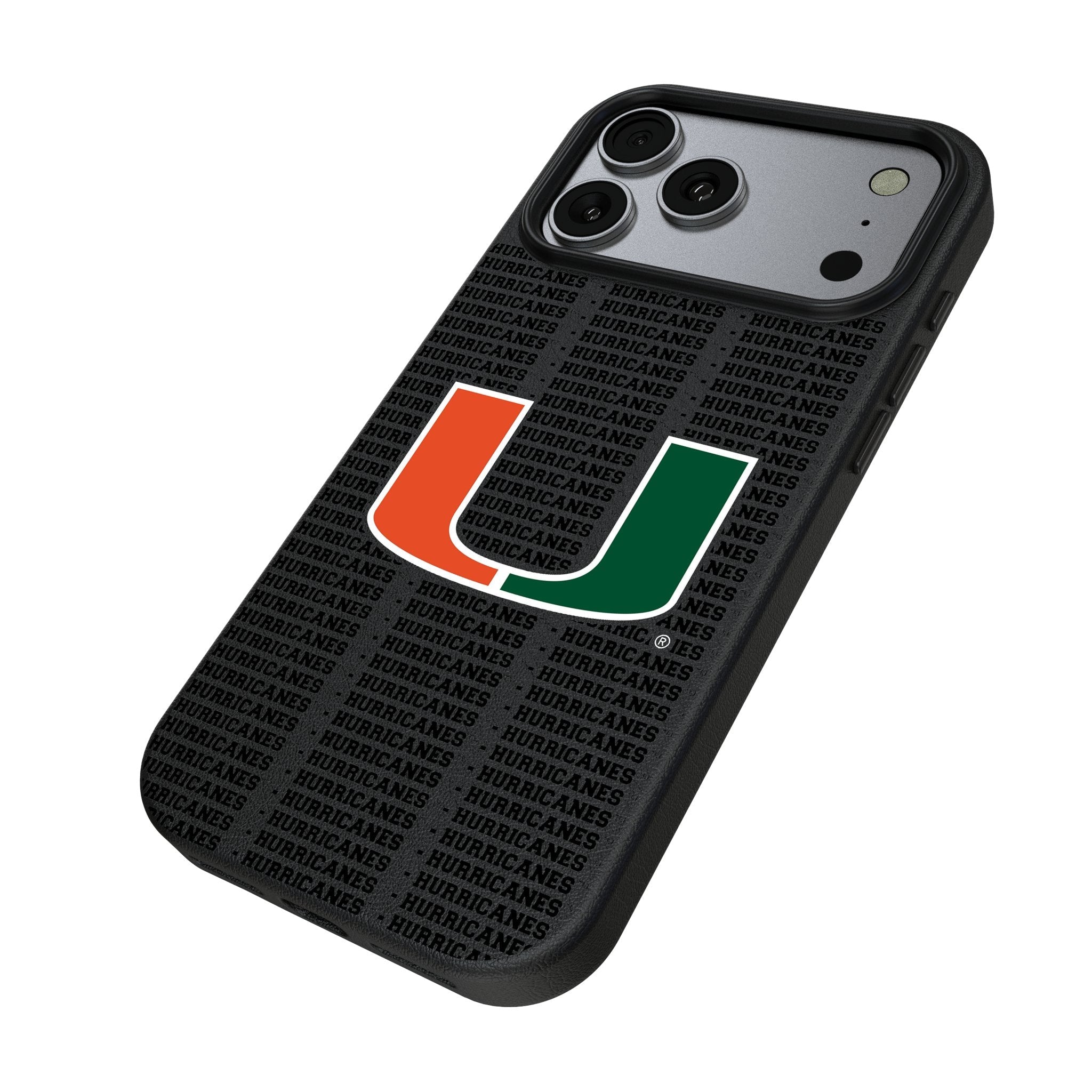 University of Miami Hurricanes Text Backdrop MagSafe Compatible Phone Case for Apple iPhone 17 Series 2