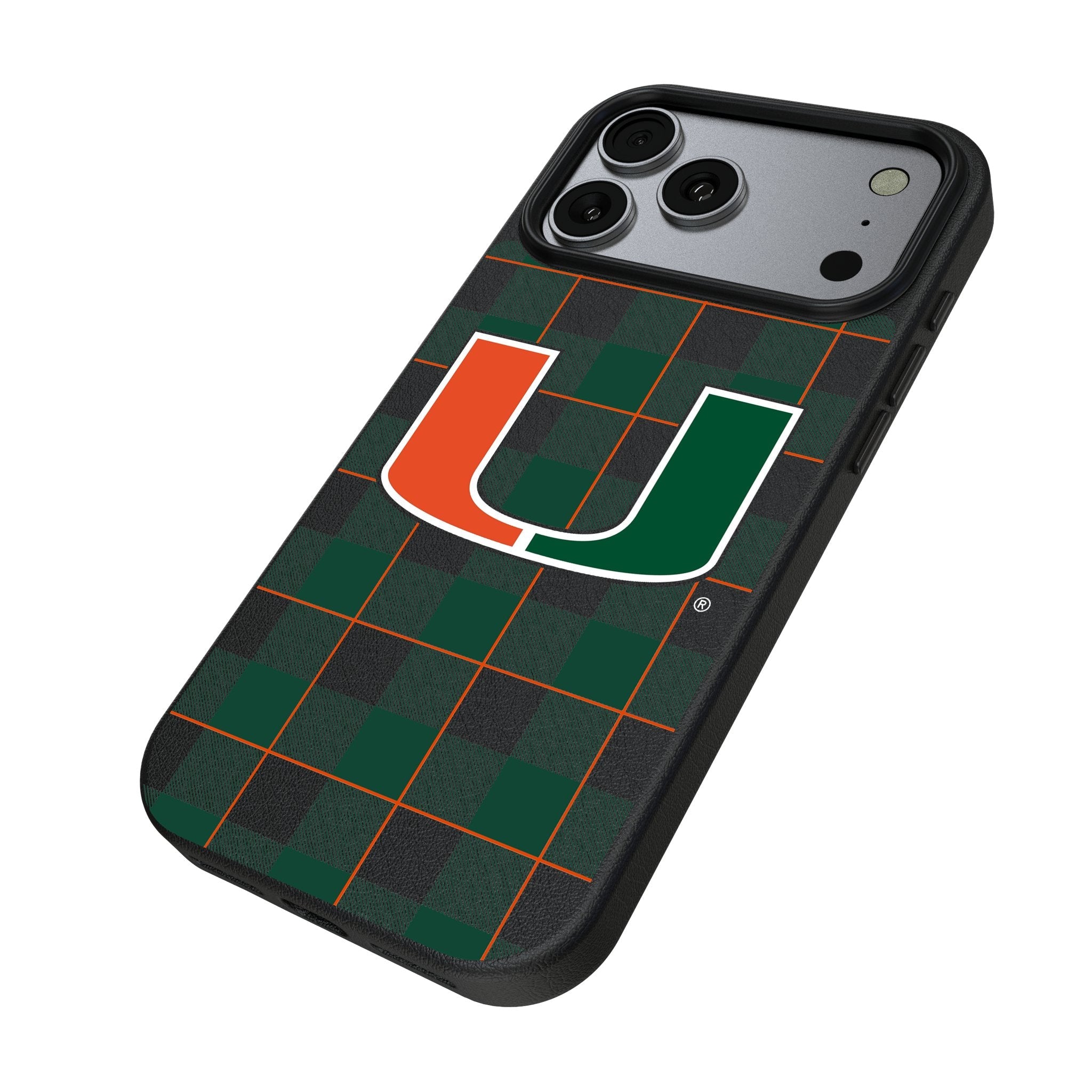 University of Miami Hurricanes Plaid MagSafe Compatible Phone Case for Apple iPhone 17 Series 2