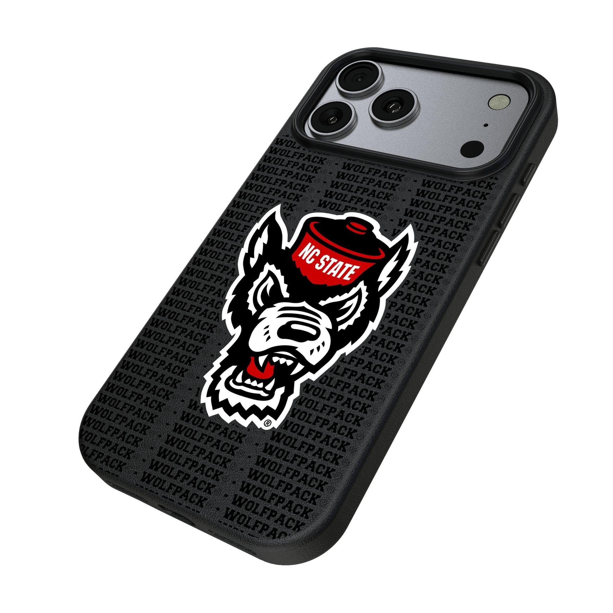 North Carolina State University Wolfpack Text Backdrop MagSafe Compatible Phone Case for Apple iPhone 17 Series