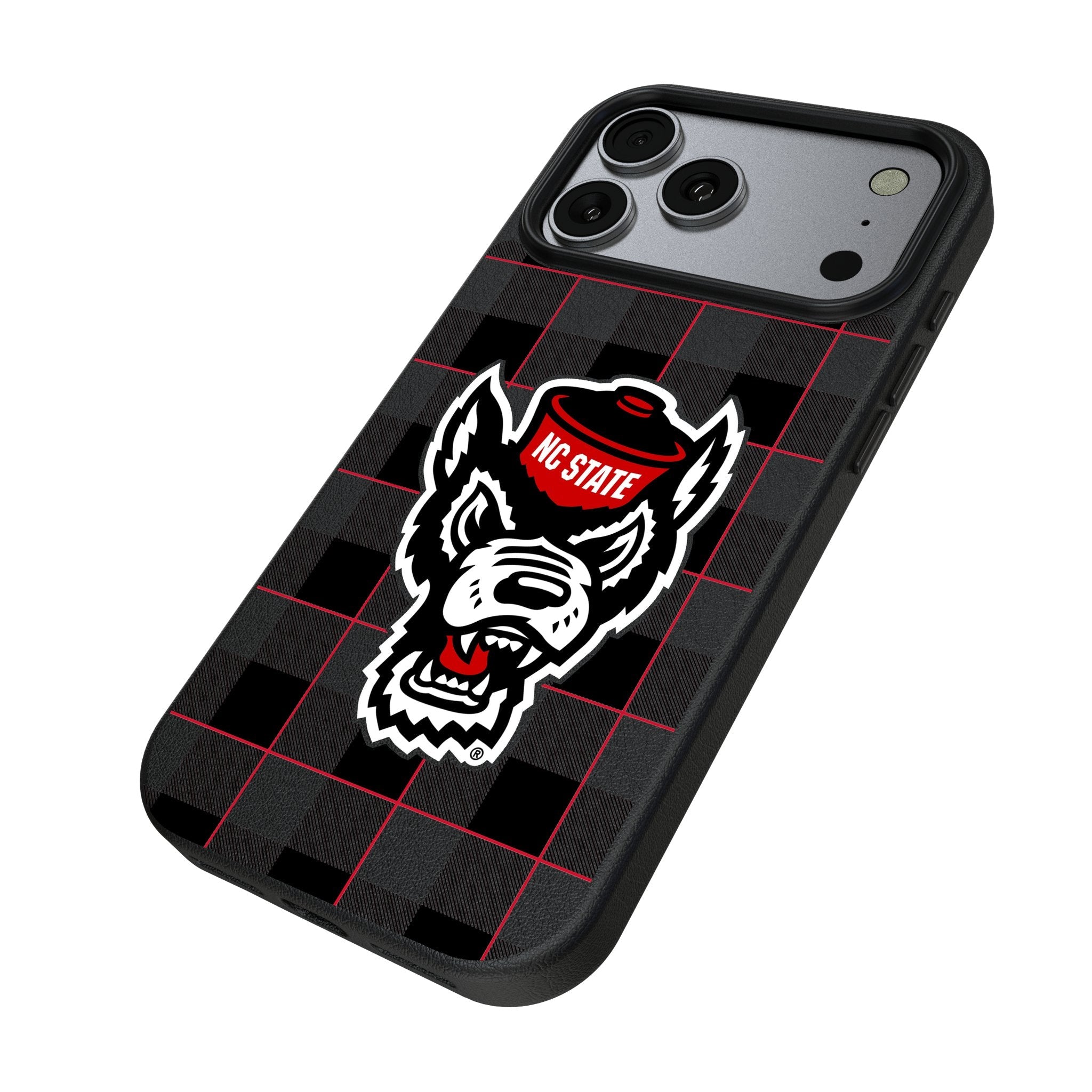 North Carolina State University Wolfpack Plaid MagSafe Compatible Phone Case for Apple iPhone 17 Series