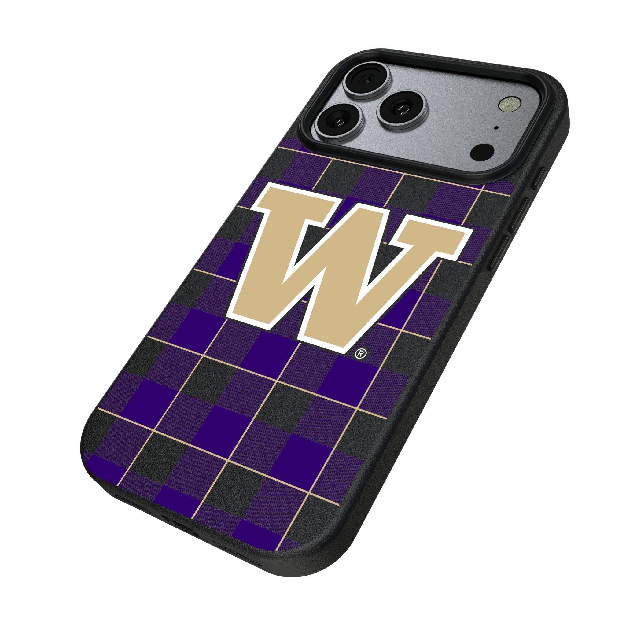 University of Washington Huskies Plaid MagSafe Compatible Phone Case for Apple iPhone 17 Series 2