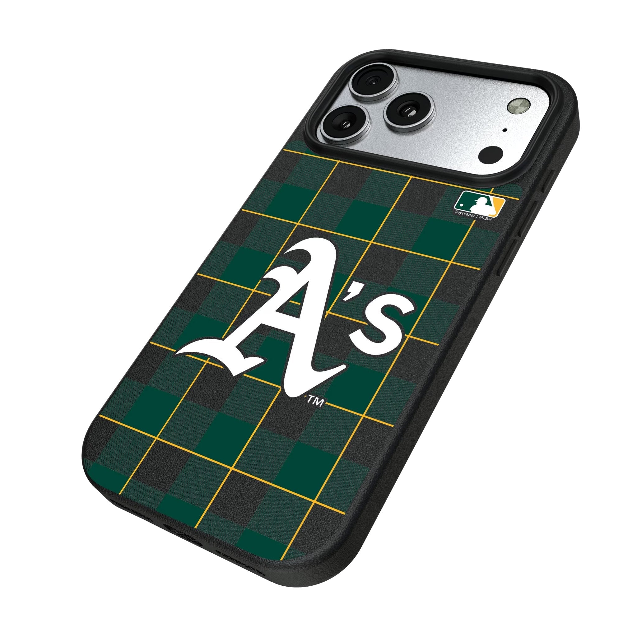 Oakland Athletics Plaid MagSafe Compatible Phone Case for Apple iPhone 17 Series 5