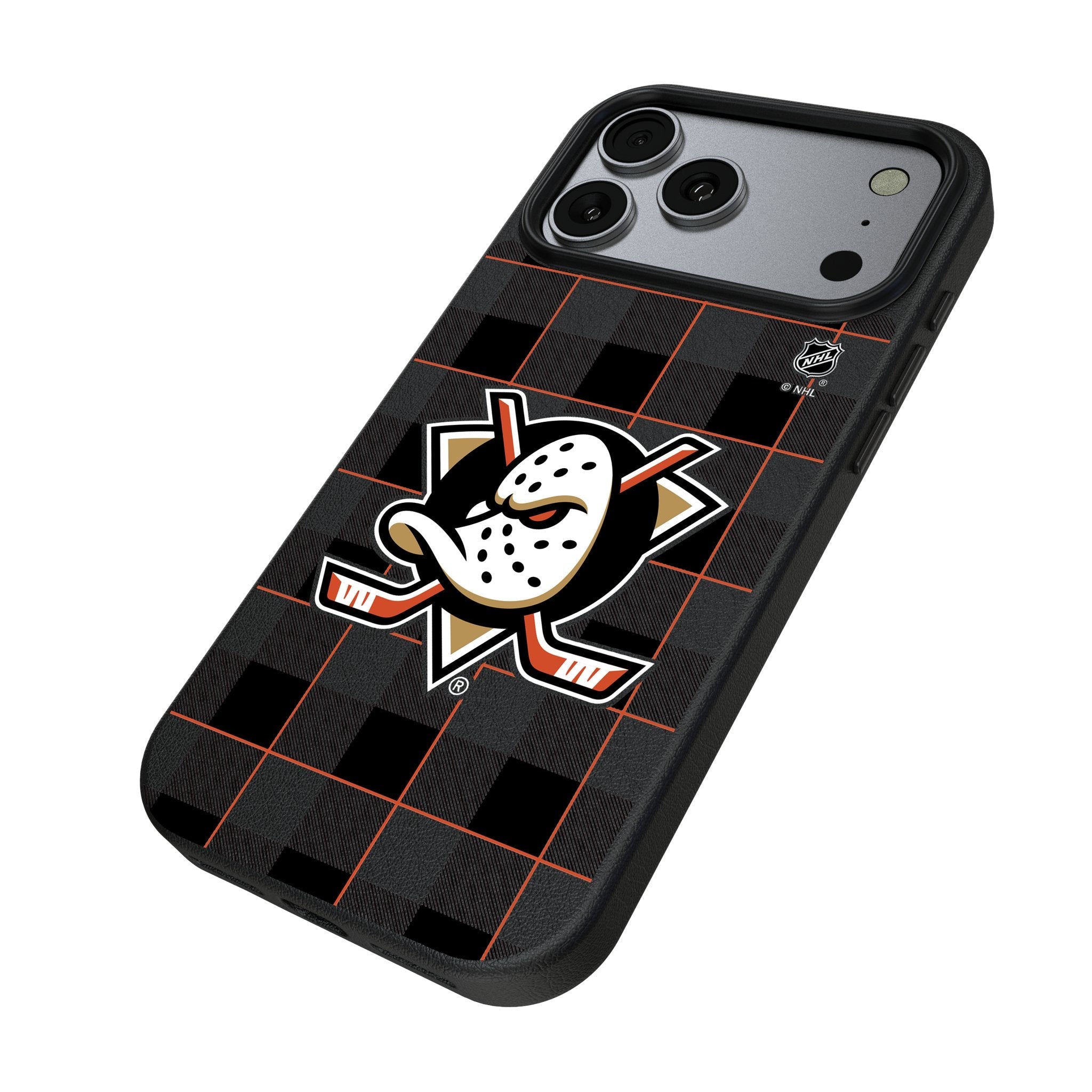 Anaheim Ducks Plaid MagSafe Compatible Phone Case for Apple iPhone 17 Series