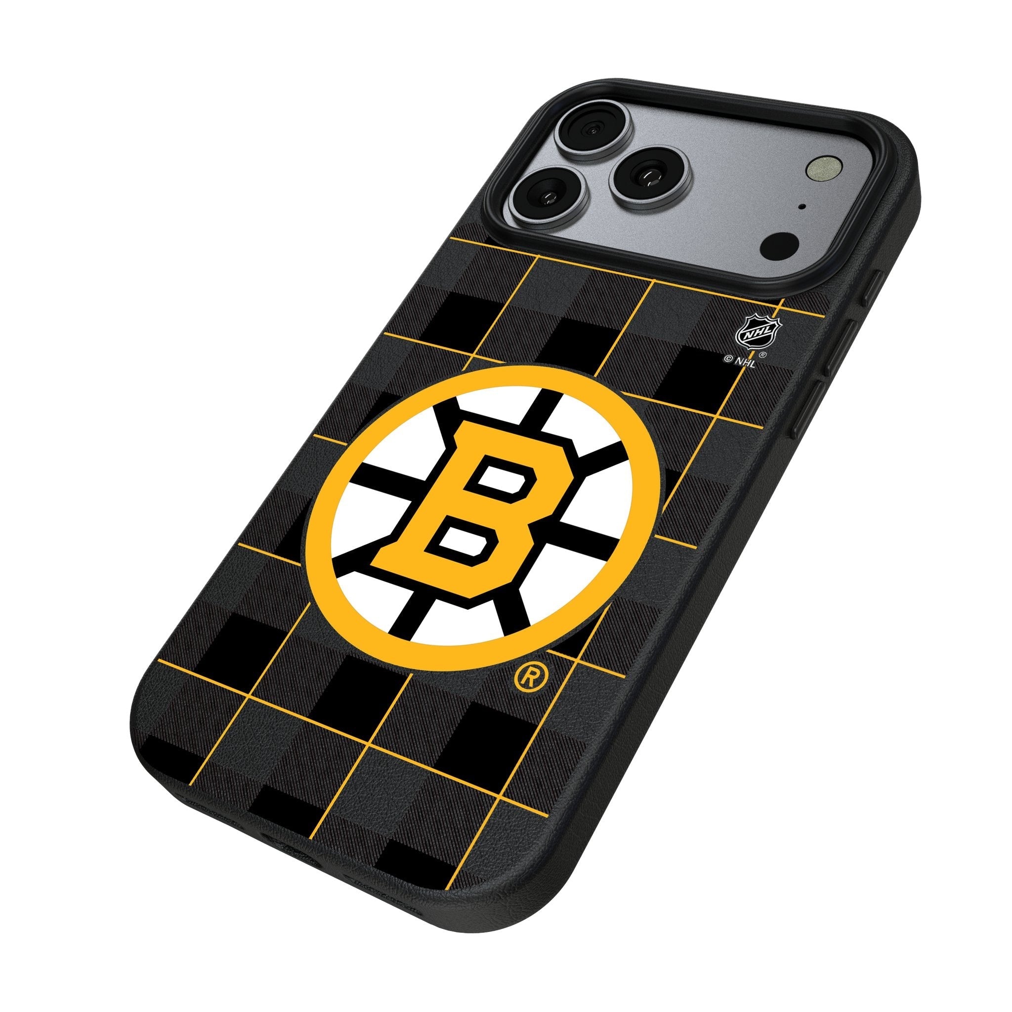 Boston Bruins Plaid MagSafe Compatible Phone Case for Apple iPhone 17 Series