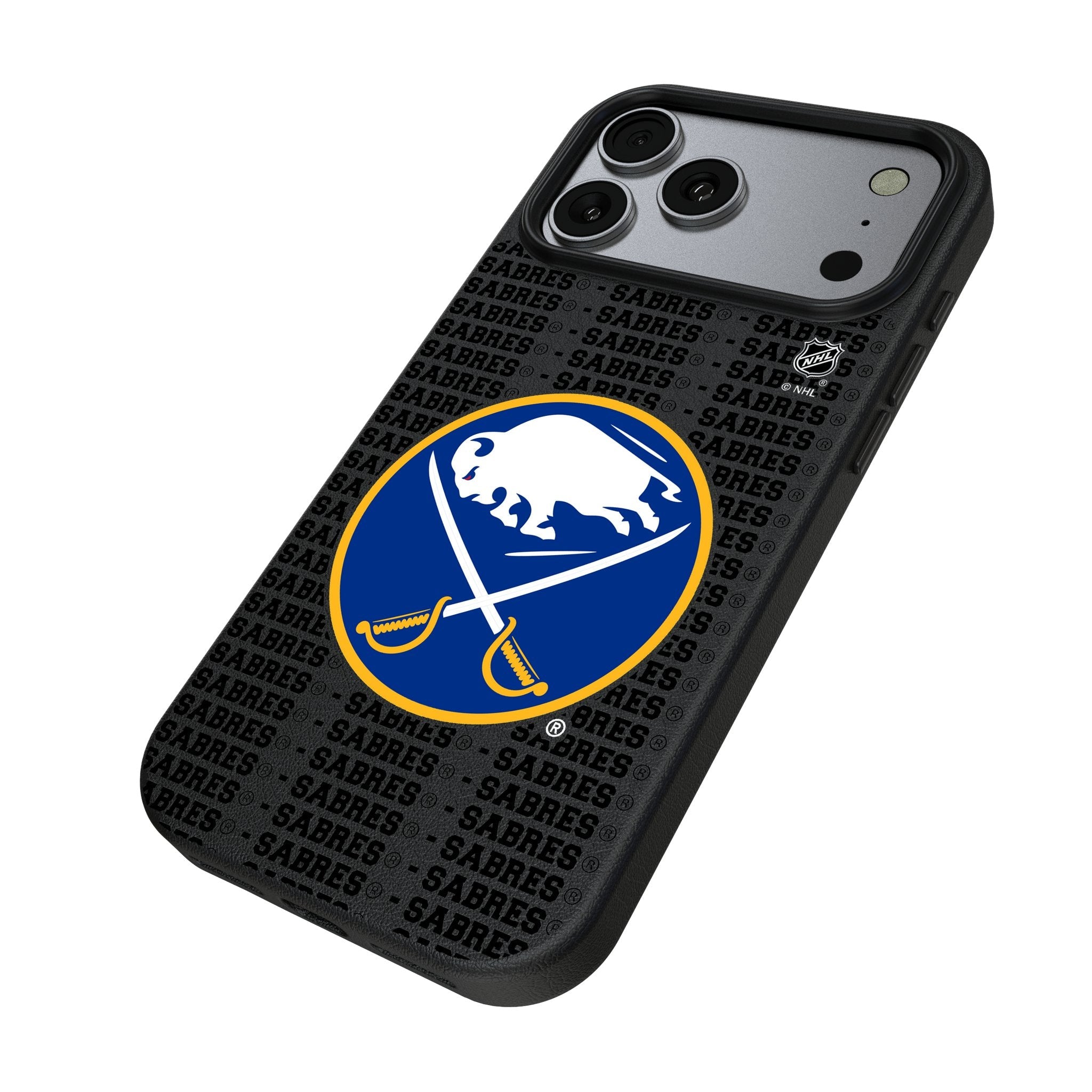 Buffalo Sabres Text Backdrop MagSafe Compatible Phone Case for Apple iPhone 17 Series 2