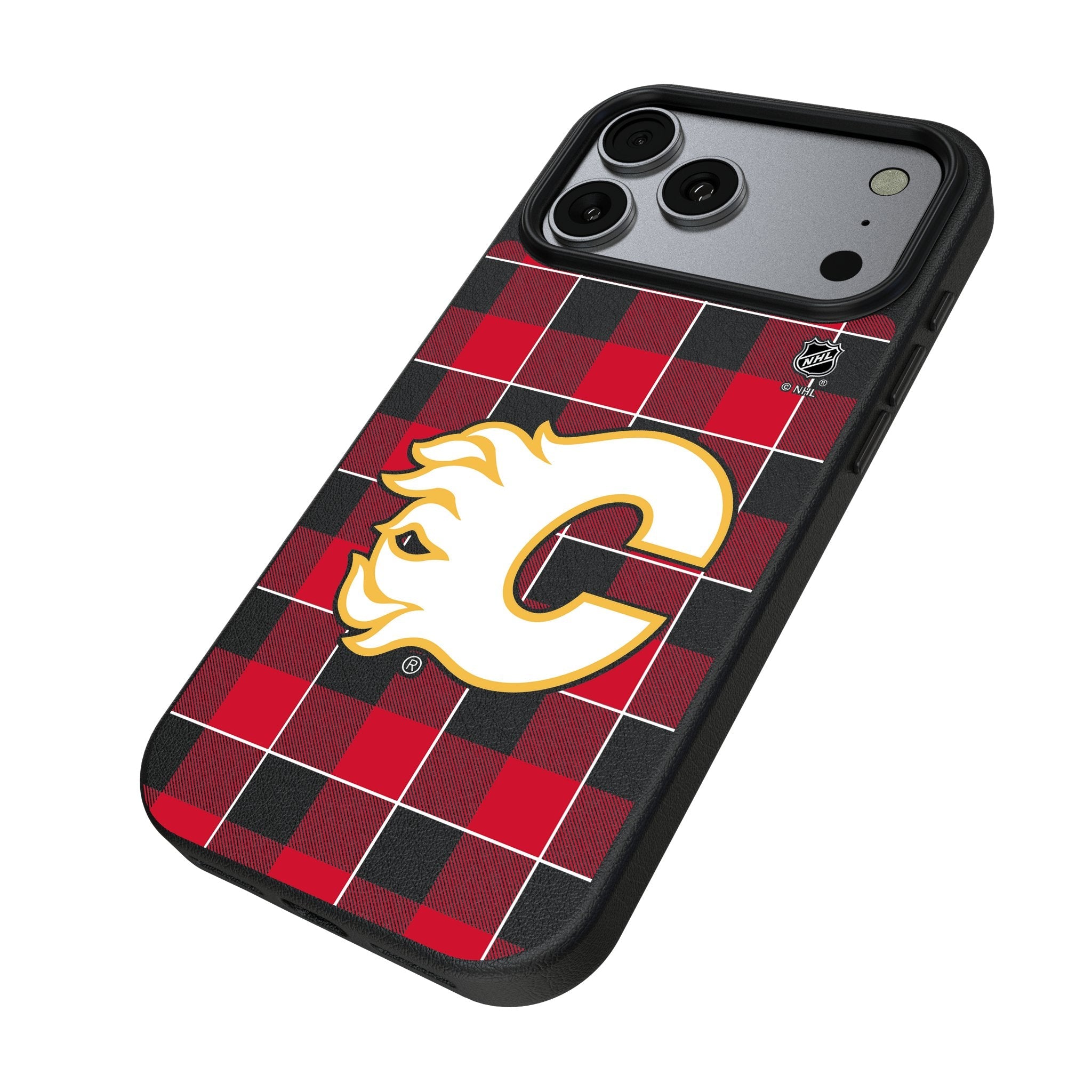 Calgary Flames Plaid MagSafe Compatible Phone Case for Apple iPhone 17 Series