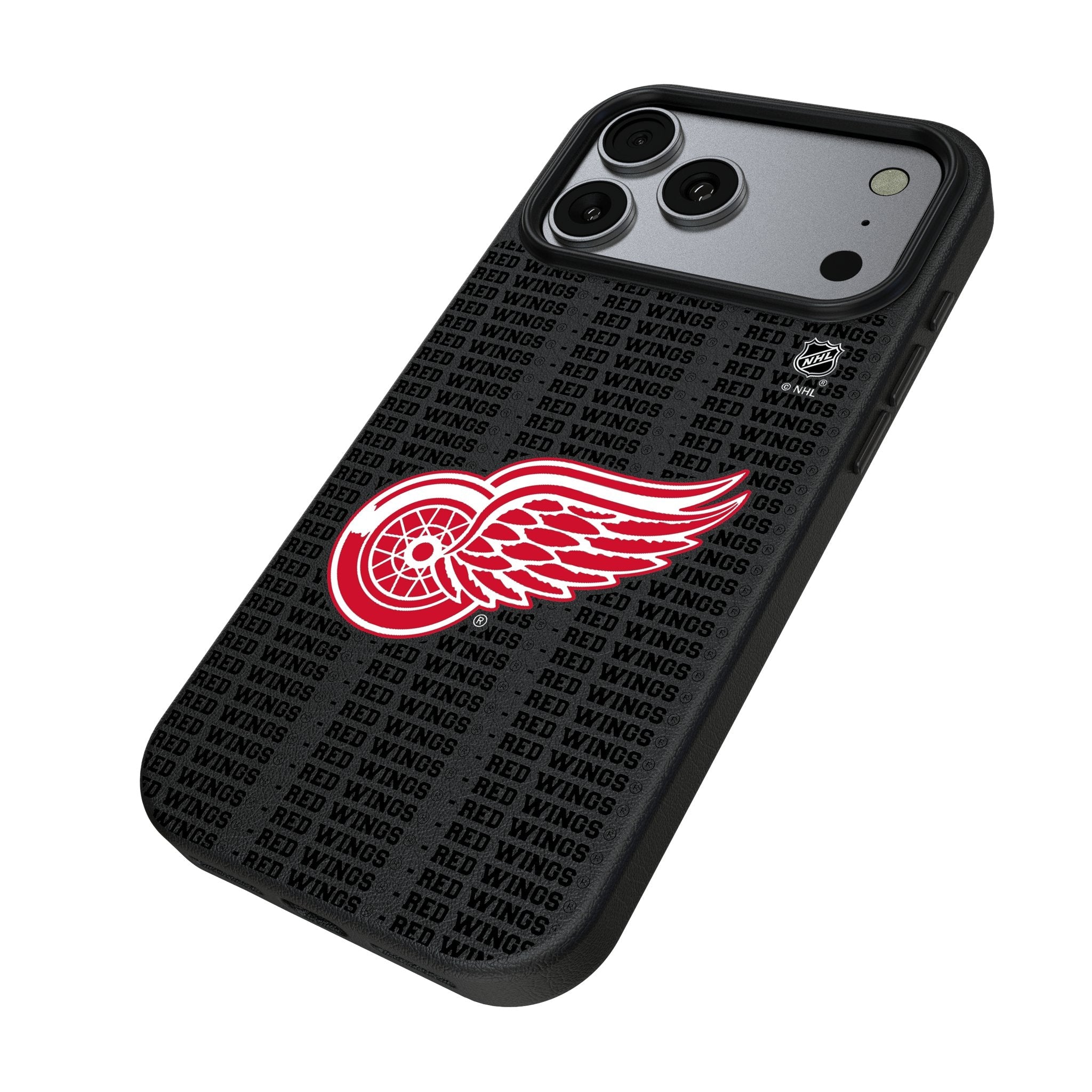 Detroit Red Wings Text Backdrop MagSafe Compatible Phone Case for Apple iPhone 17 Series