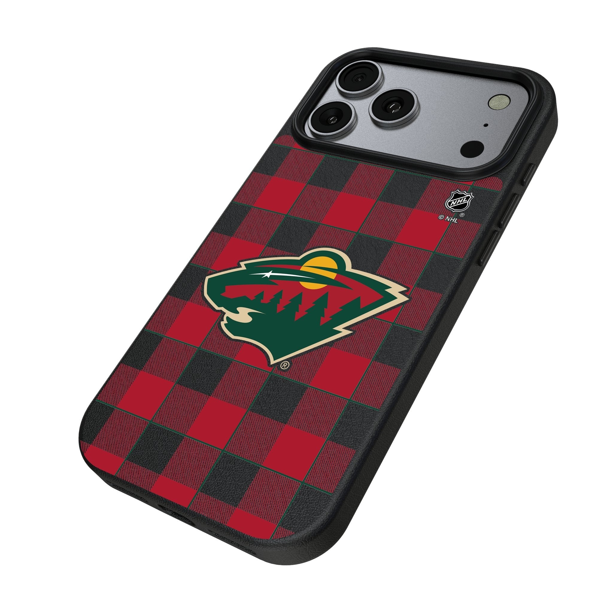 Minnesota Wild Plaid MagSafe Compatible Phone Case for Apple iPhone 17 Series