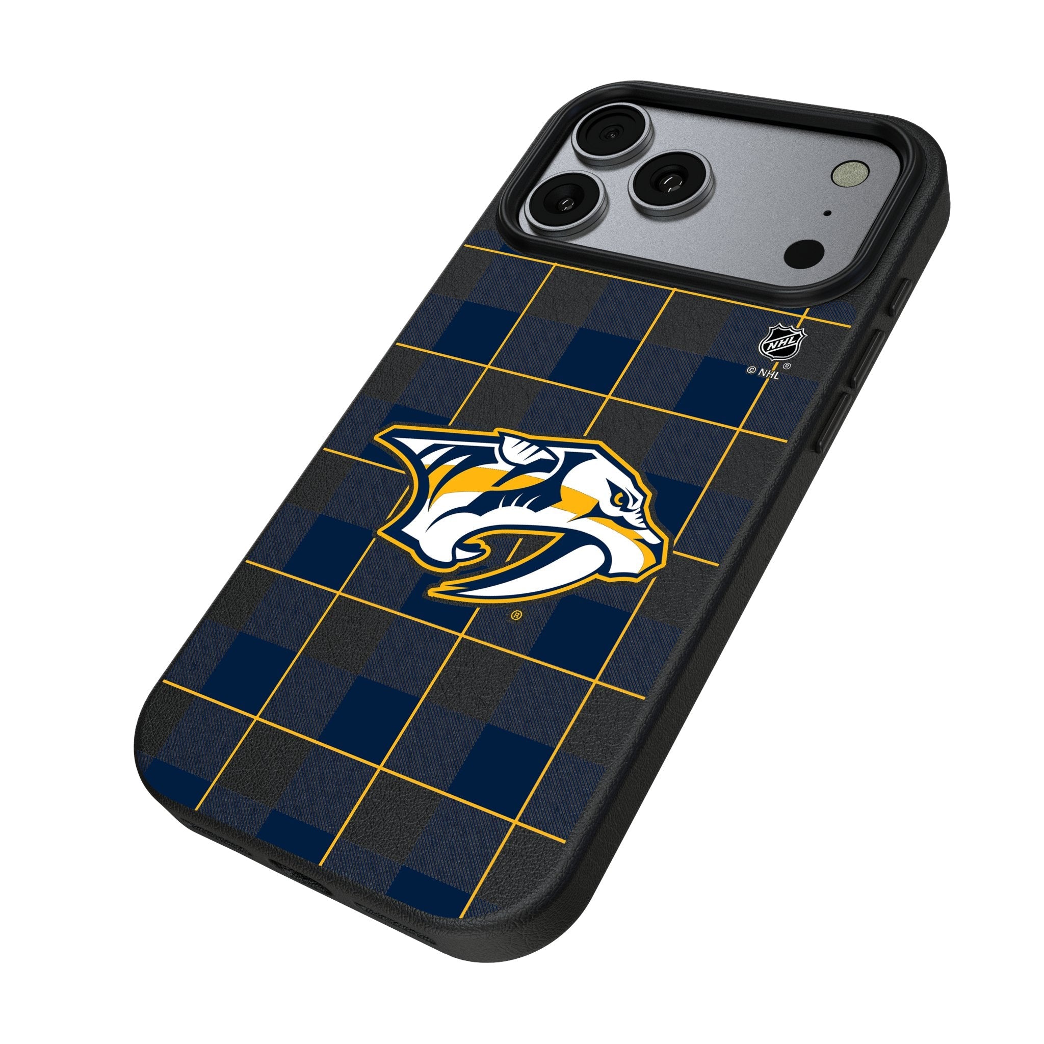 Nashville Predators Plaid MagSafe Compatible Phone Case for Apple iPhone 17 Series