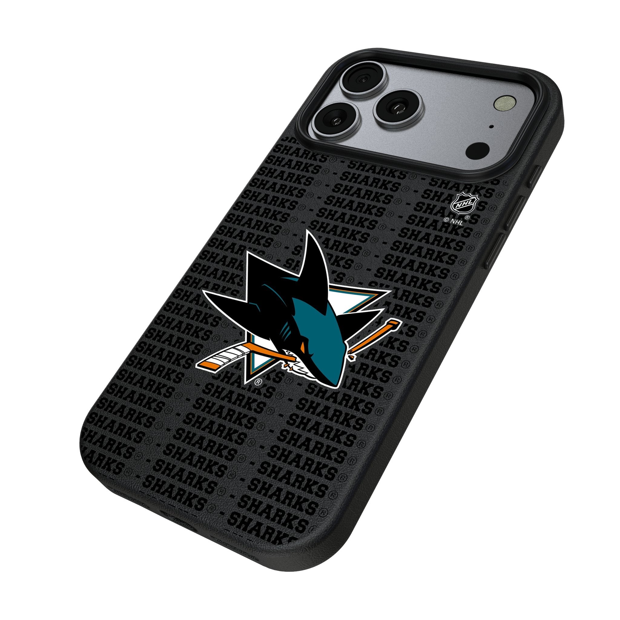 San Jose Sharks Text Backdrop MagSafe Compatible Phone Case for Apple iPhone 17 Series 2