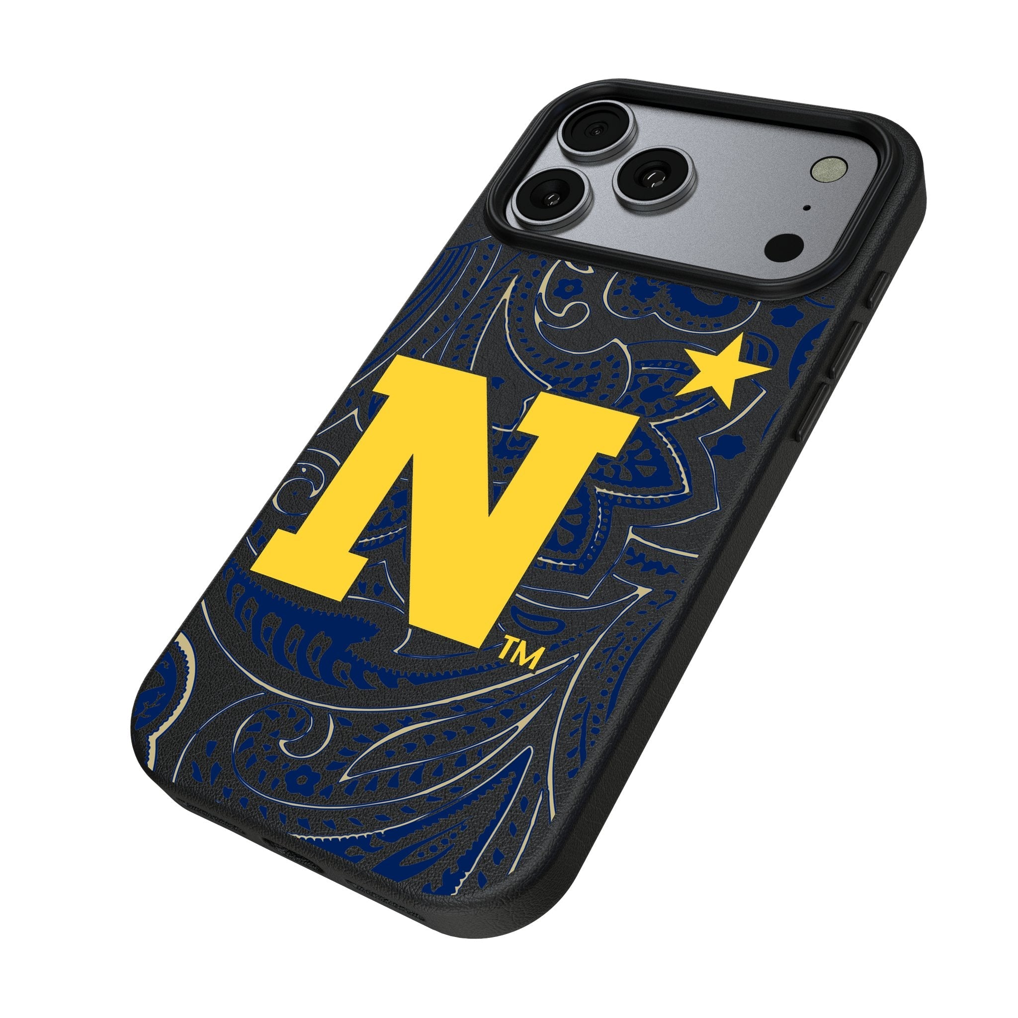 United State Naval Academy Midshipmen Paisley MagSafe Compatible Phone Case for Apple iPhone 17 Series