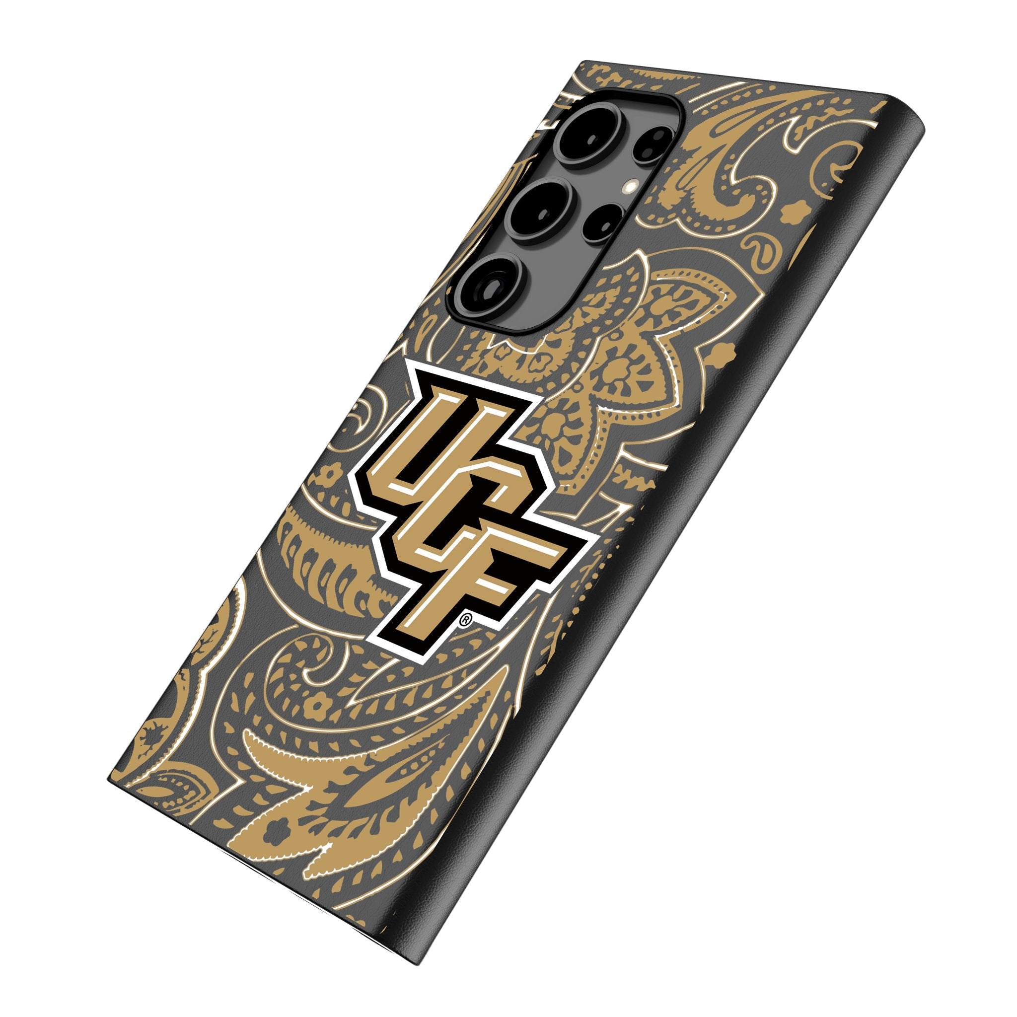 University of Central Florida Golden Knights Paisley MagSafe Compatible Phone Case for Samsung Galaxy