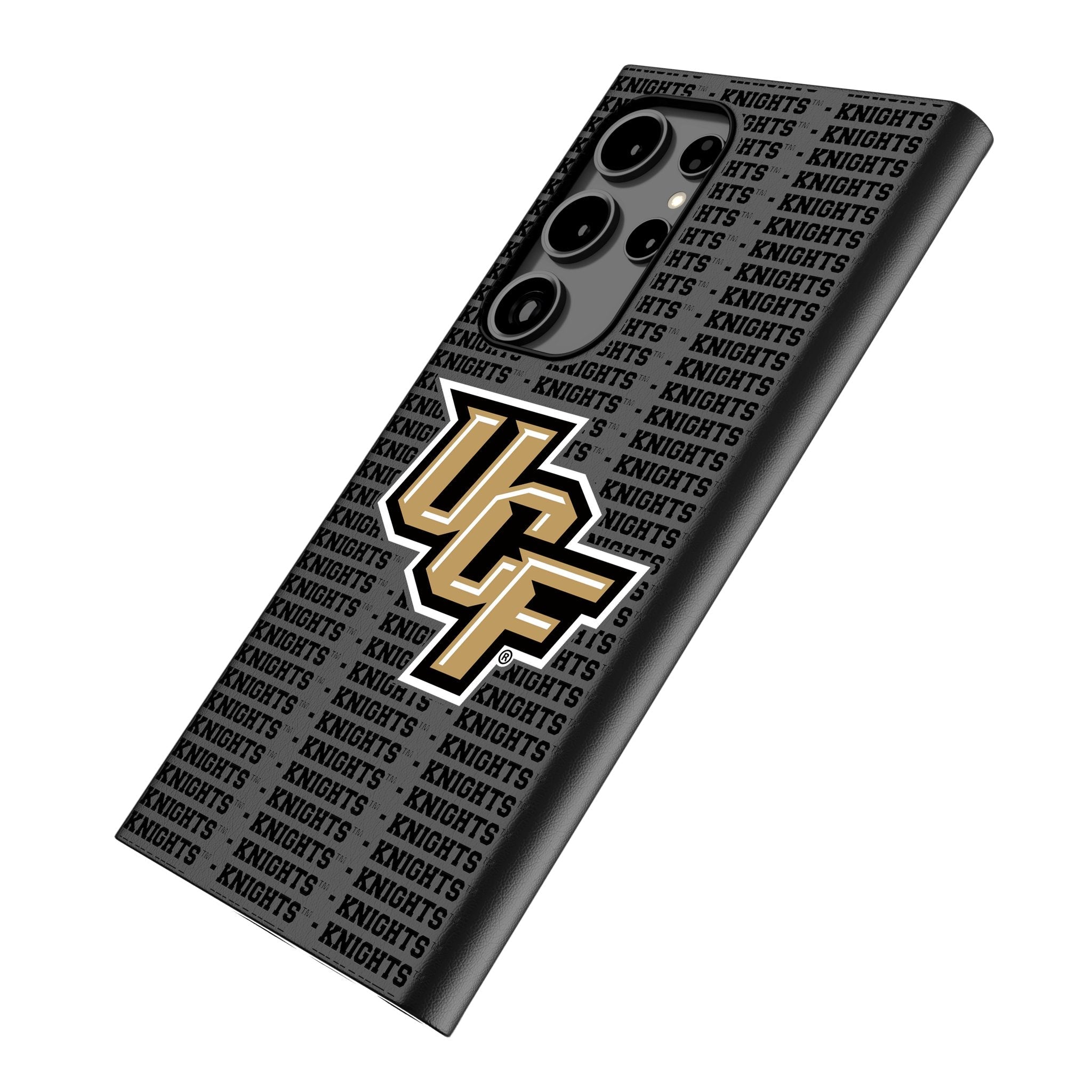 University of Central Florida Golden Knights Text Backdrop MagSafe Compatible Phone Case for Samsung Galaxy