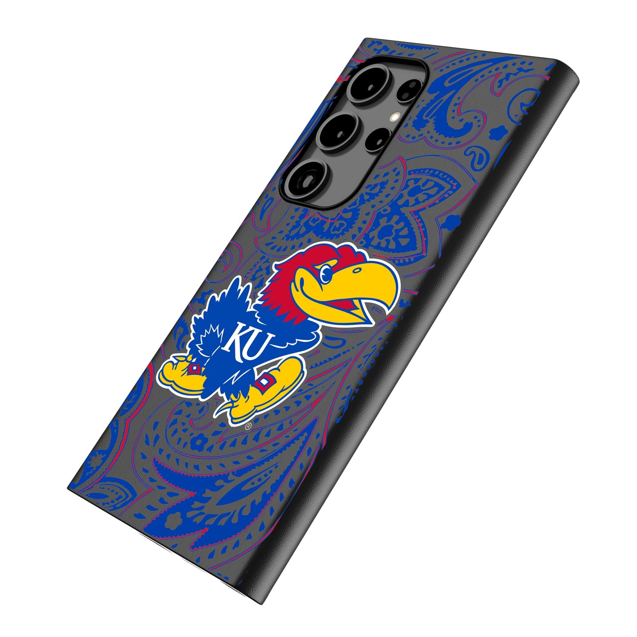 University of Kansas Jayhawks Paisley MagSafe Compatible Phone Case for Samsung Galaxy 2