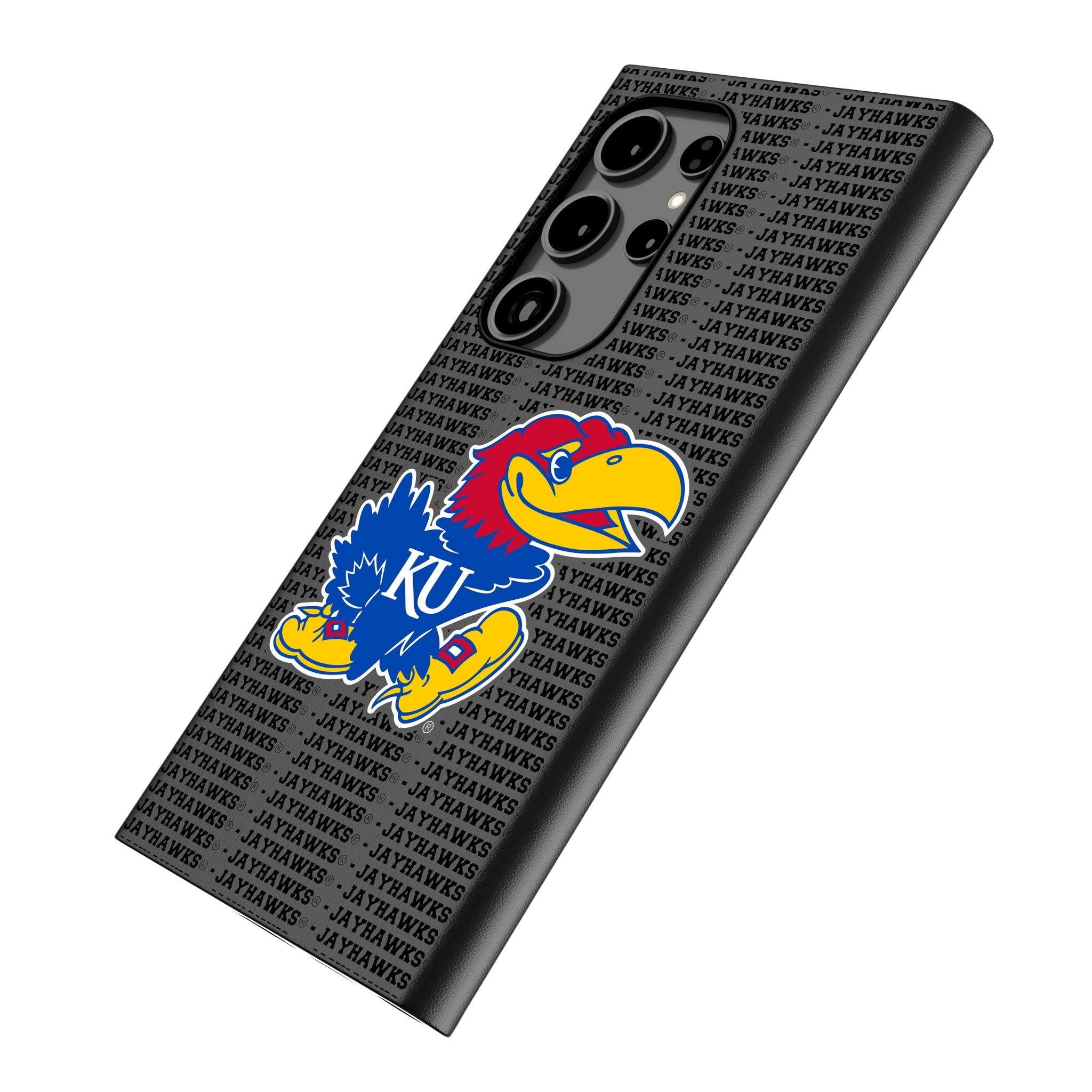 University of Kansas Jayhawks Text Backdrop MagSafe Compatible Phone Case for Samsung Galaxy 2